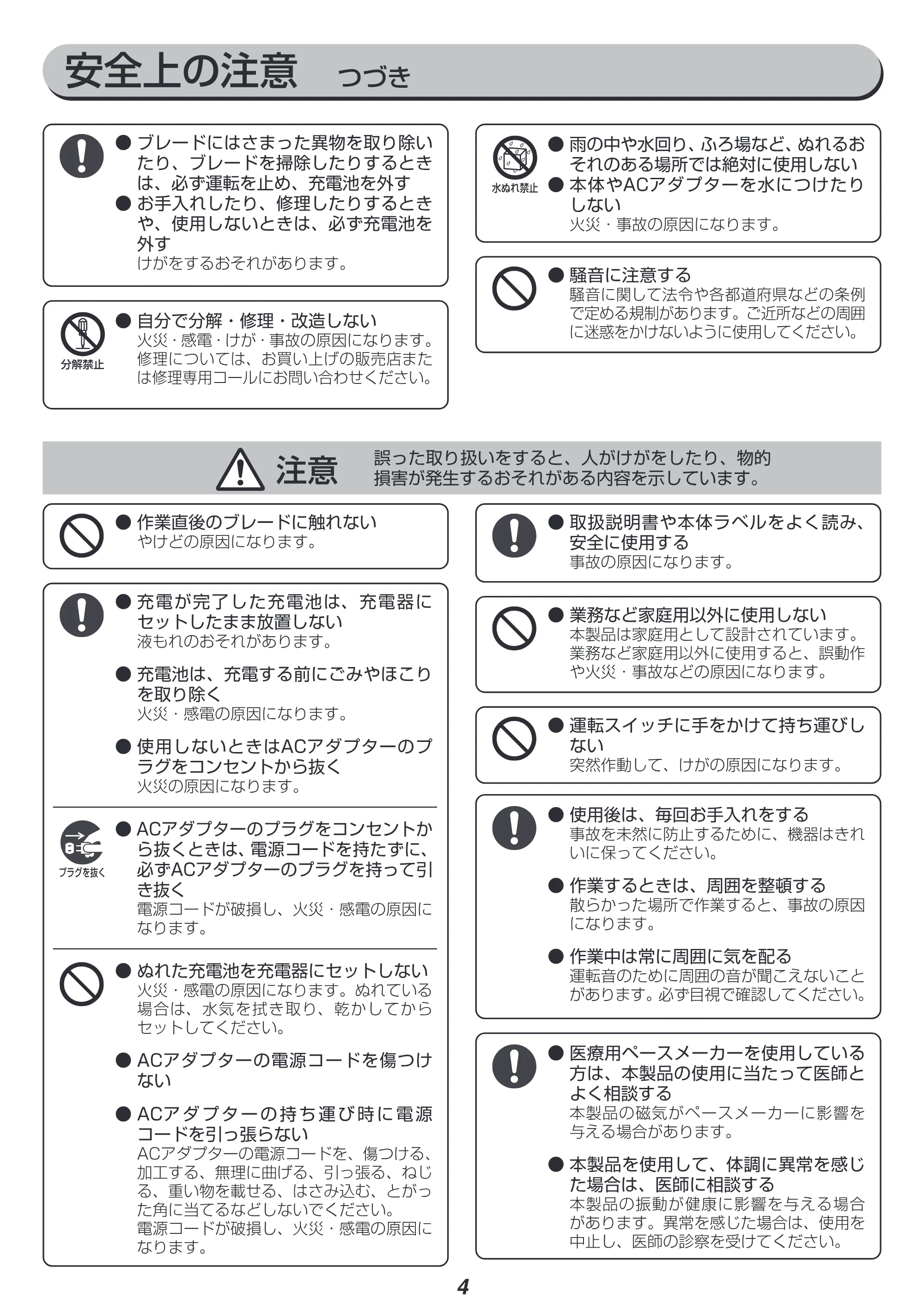 アイリスオーヤマ JJS101-Z 取扱説明書 — 原本ページ — 4ページ