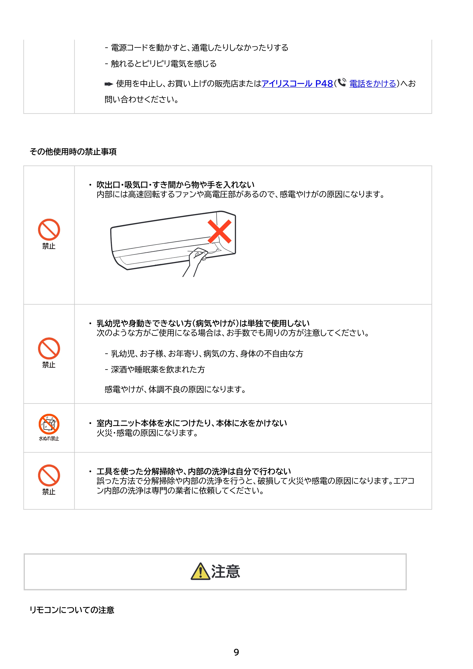 アイリスオーヤマ IRA-2205R 取扱説明書 — 原本ページ — 9ページ