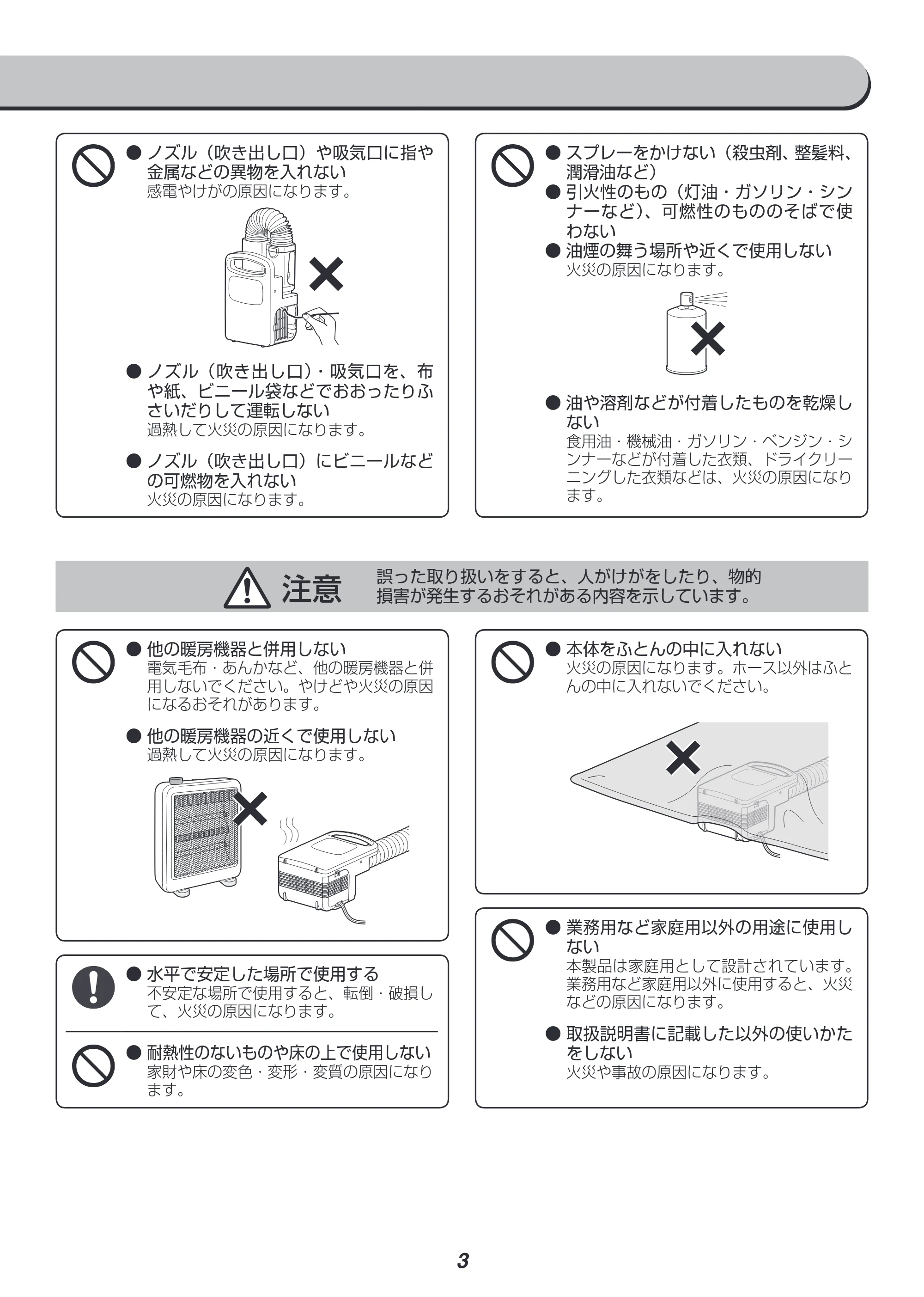 アイリスオーヤマ FK-C3 取扱説明書 — 原本ページ — 3ページ