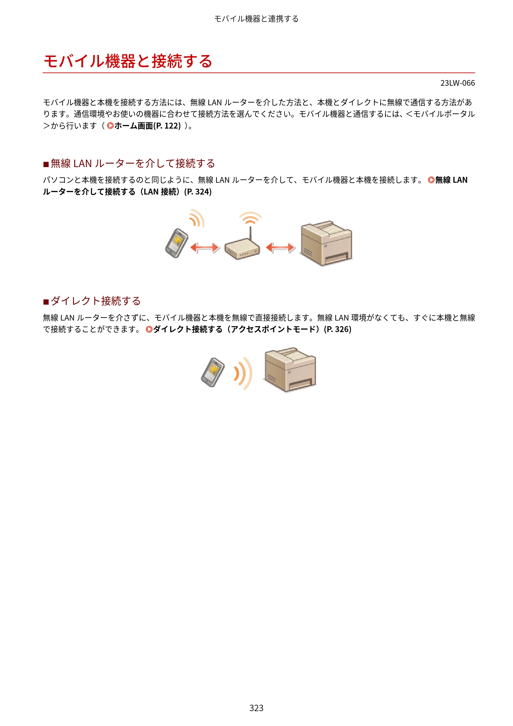 キヤノン MF521dw ユーザーズガイド 2023年8月24日更新（PDF：6.71MB） — モバイル機器と接続する — 原本ページ — 331ページ