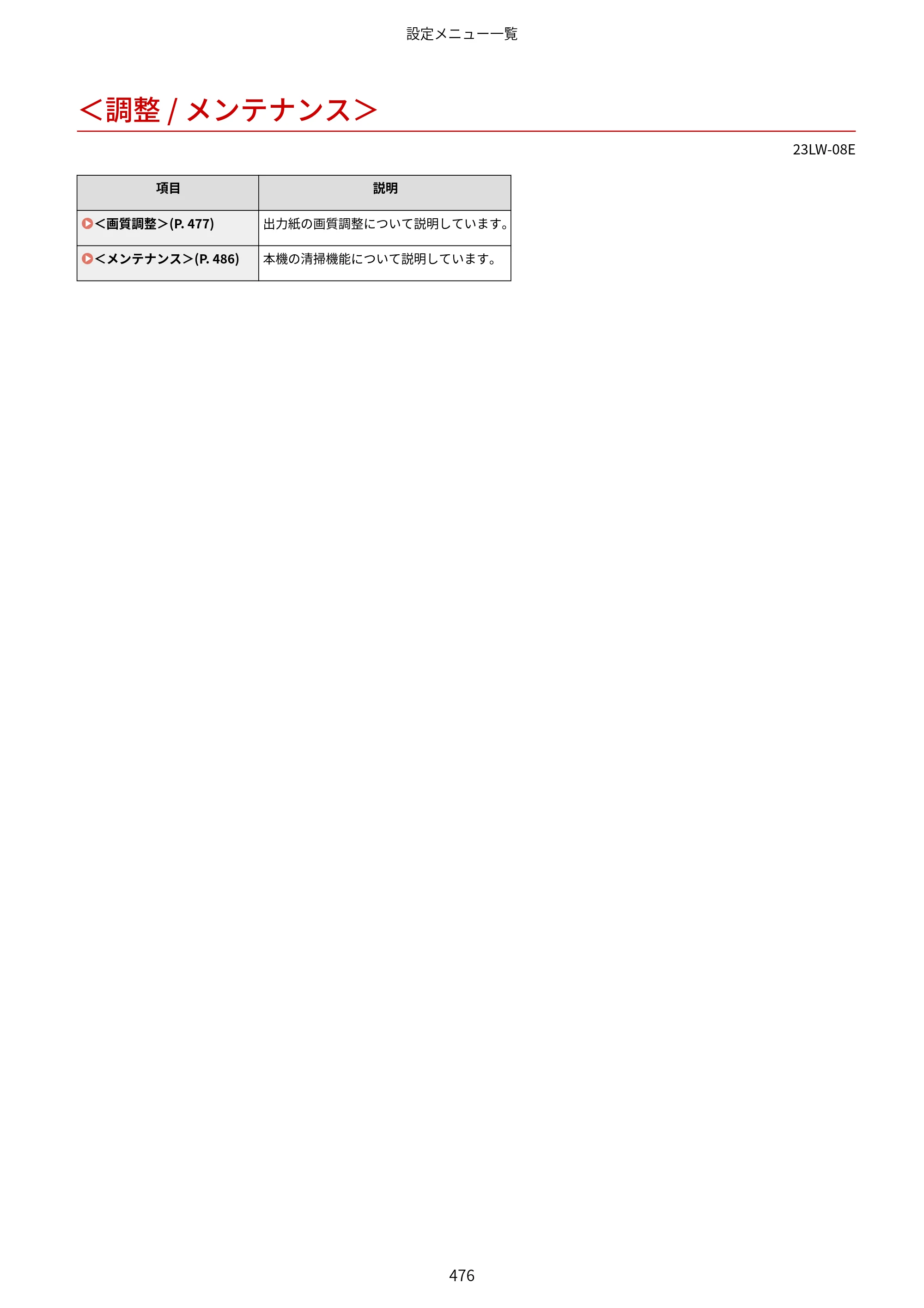 キヤノン MF521dw ユーザーズガイド 2023年8月24日更新（PDF：6.71MB） — ＜調整 / メンテナンス＞ — 原本ページ — 484ページ