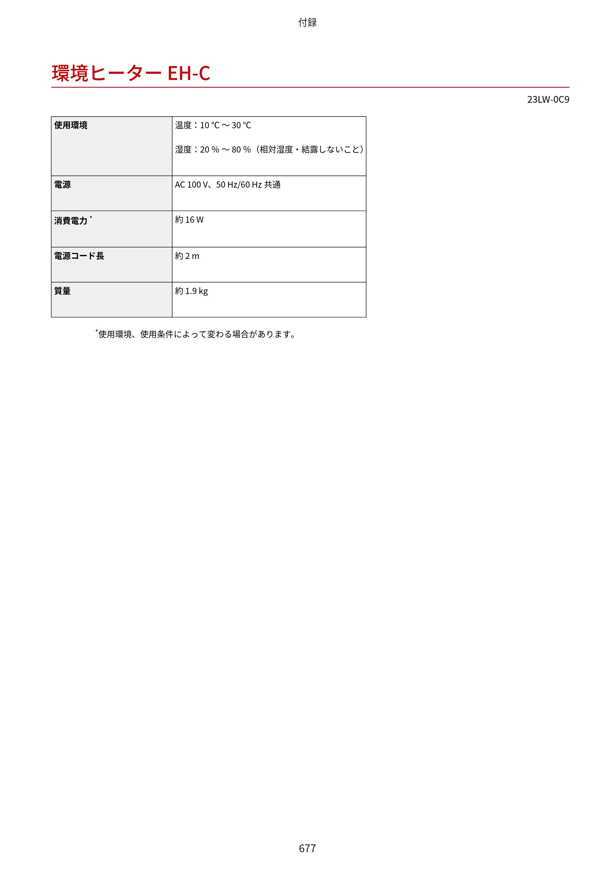 キヤノン MF521dw ユーザーズガイド 2023年8月24日更新（PDF：6.71MB） — 環境ヒーター EH-C — 原本ページ — 685ページ