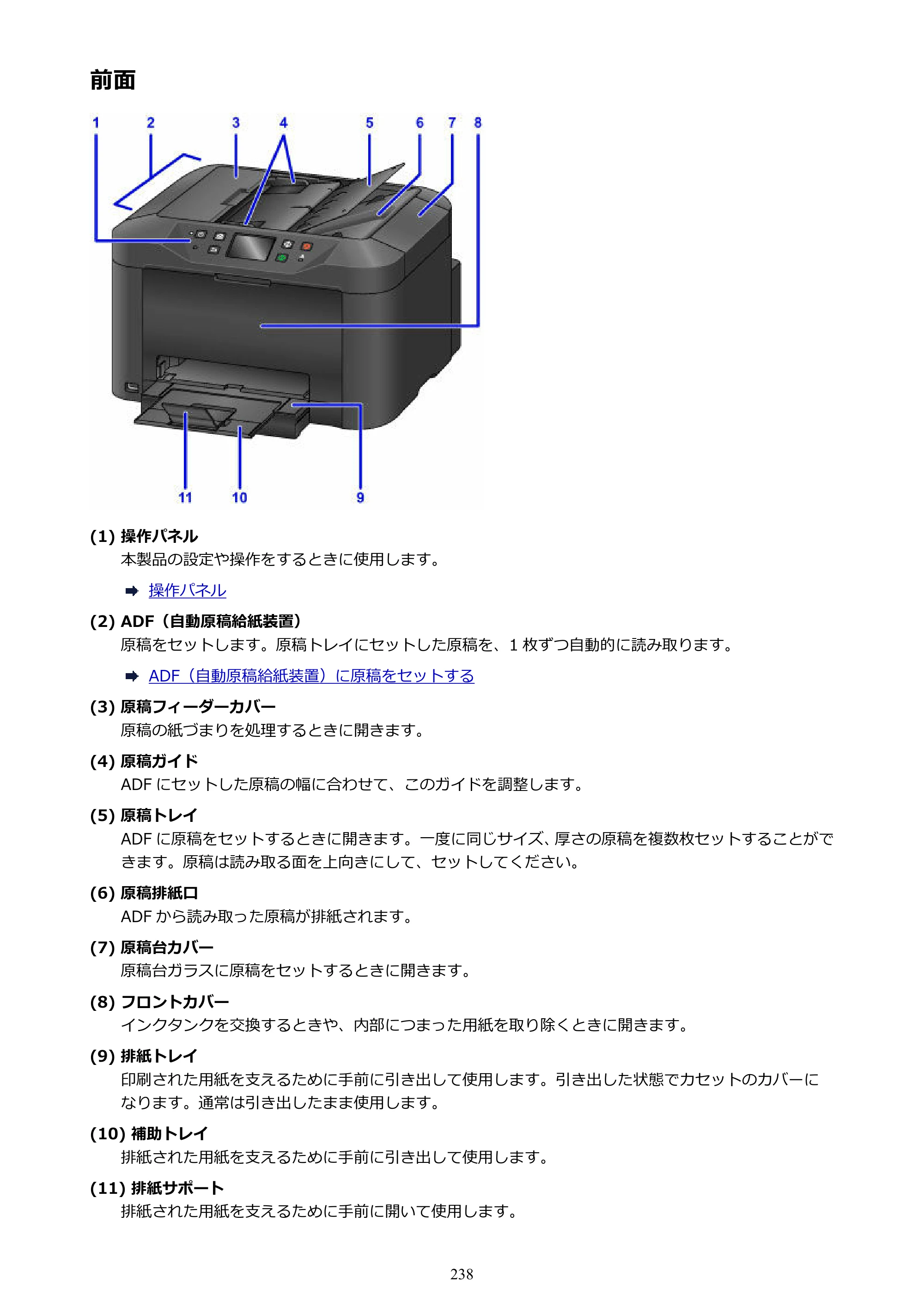 キヤノン MAXIFY MB5130 MB5130 （PDF） オンラインマニュアル - 取扱説明書 - （Mac） 2026年5月21日更新（PDF：13.8MB） — 前面 — 原本ページ — 238ページ