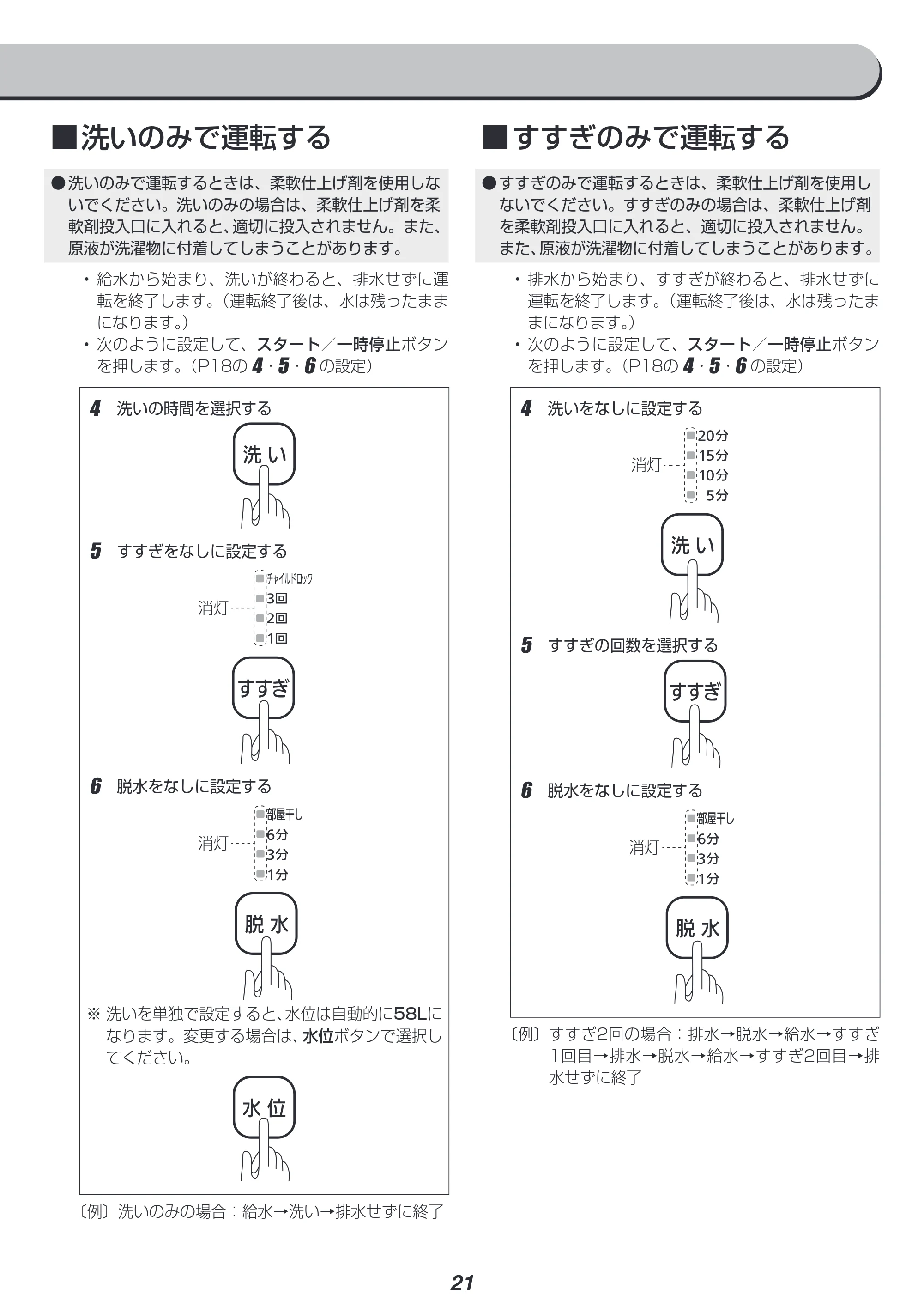 アイリスオーヤマ IAW-T805BL 取扱説明書 — 原本ページ — 21ページ