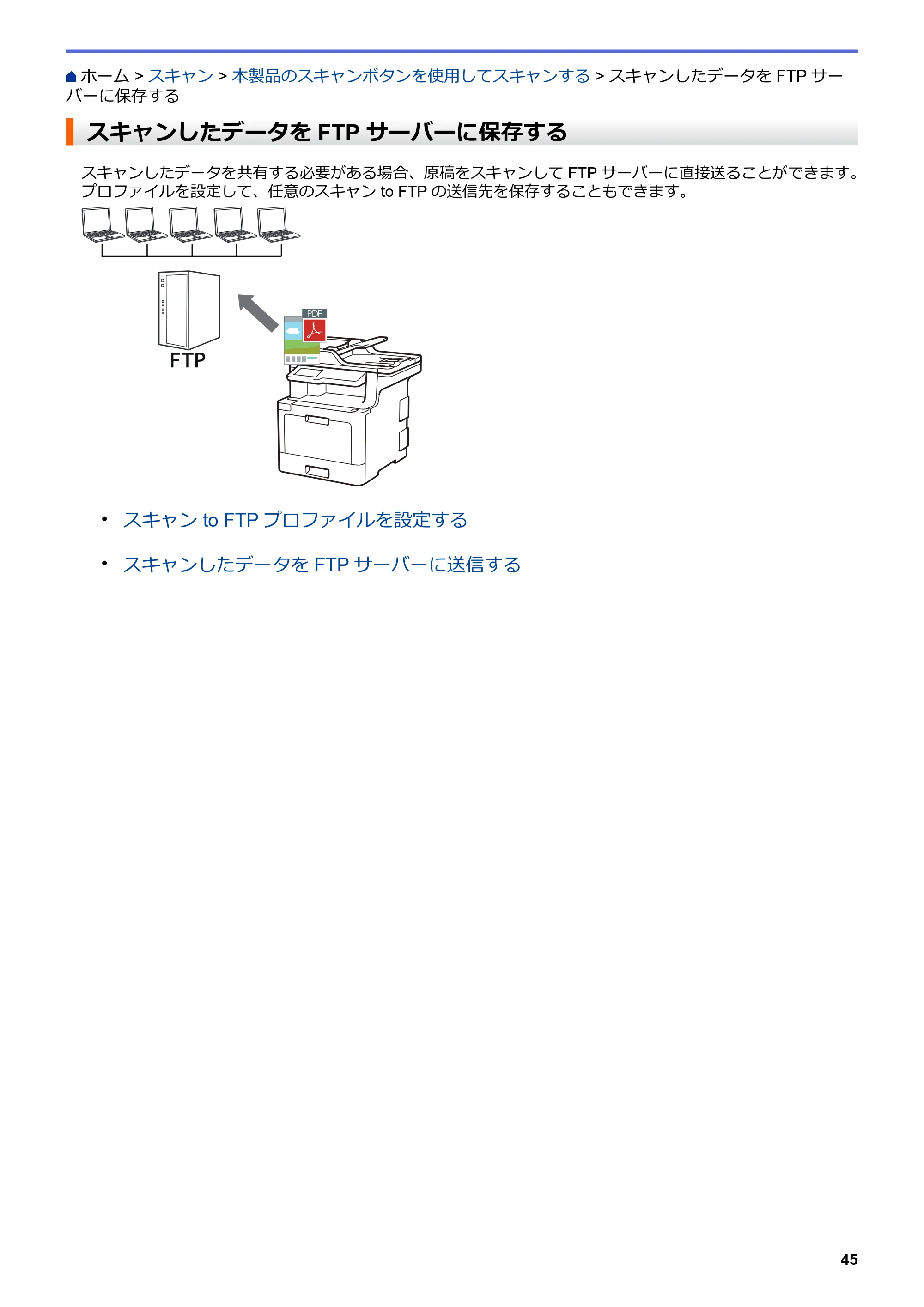 ブラザー MFC-L8610CDW / MFC-L9570CDW ユーザーズガイド(印刷用) ~パソコン活用&ネットワーク~ — スキャンしたデータをFTPサーバーに保存する — 原本ページ — 50ページ