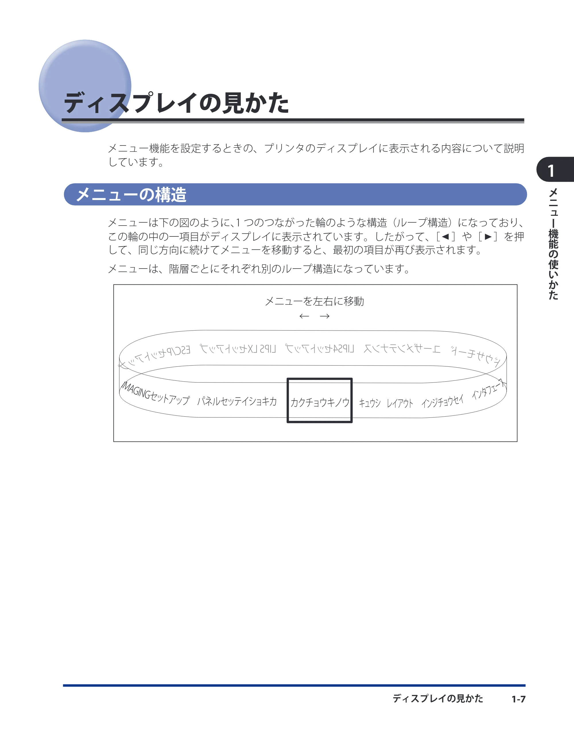 キヤノン LBP3980 LIPS機能ガイド 2008年5月20日掲載 (PDF形式/4.24Mバイト) — ディスプレイの見かた — 原本ページ — 21ページ