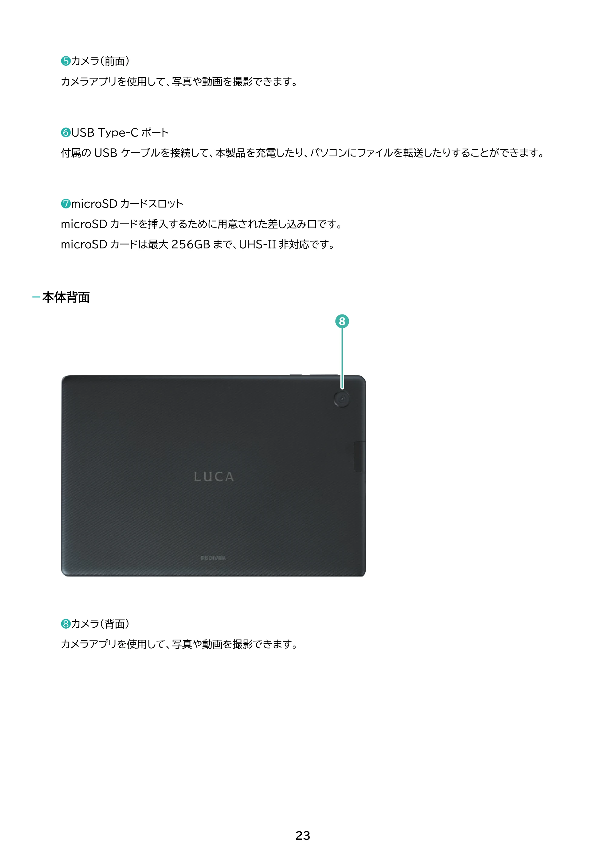アイリスオーヤマ TE101N1-B 取扱説明書 — 原本ページ — 23ページ