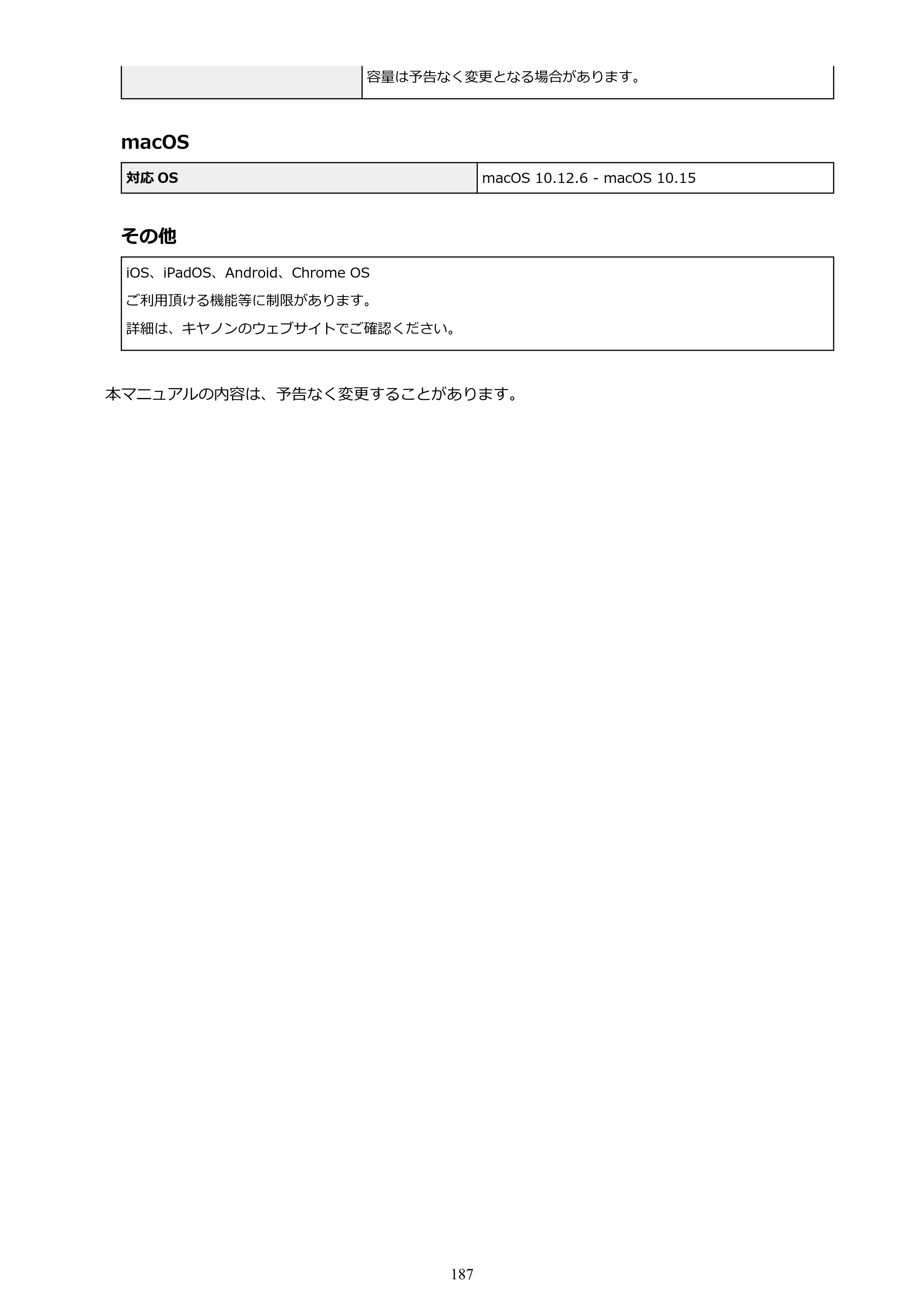 キヤノン TR8630/TR8630a オンラインマニュアル PDF版 （Mac版） 2021年4月27日掲載（PDF：14.4MB） — 原本ページ — 187ページ