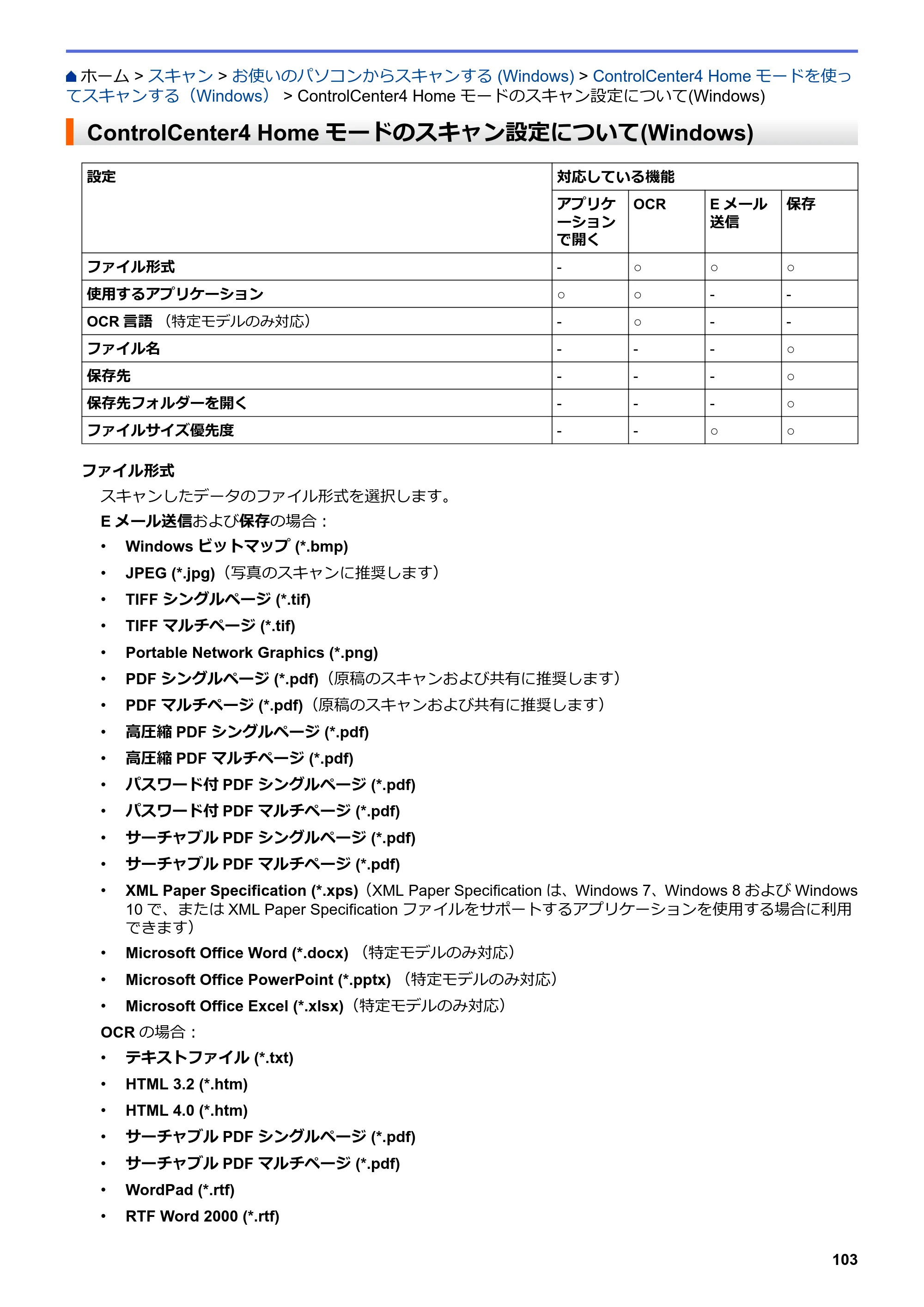 ブラザー DCP-J577N / DCP-J978N-B/W / MFC-J898N ユーザーズガイド（印刷用） ～パソコン活用＆ネットワーク～ — ControlCenter4 Homeモードのスキャン設定について(Windows) — 原本ページ — 108ページ