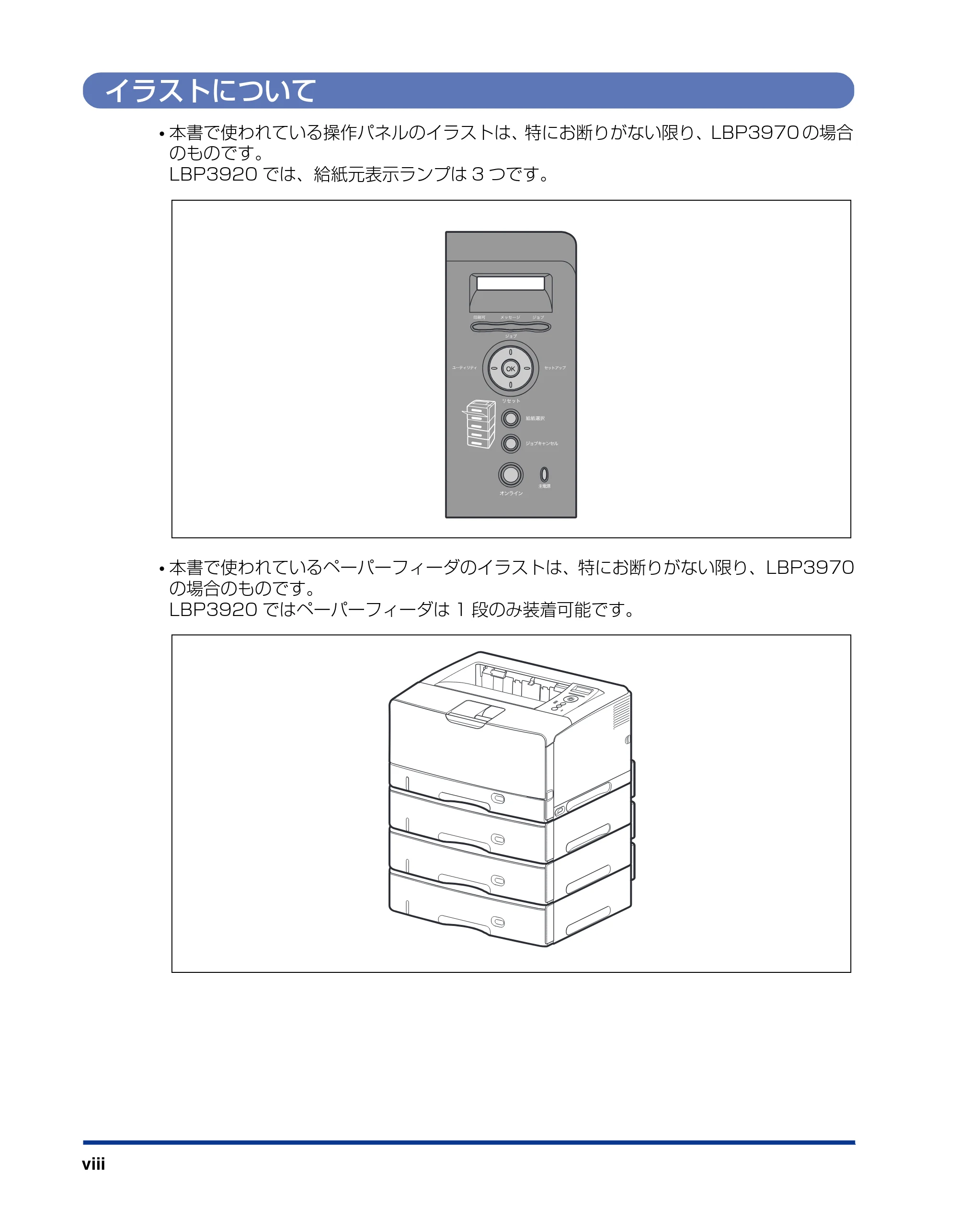 キヤノン LBP3970/3920 ユーザーズガイド 2010年1月20日掲載 （PDF形式／7.39Mバイト） — イラストについて — 原本ページ — 10ページ