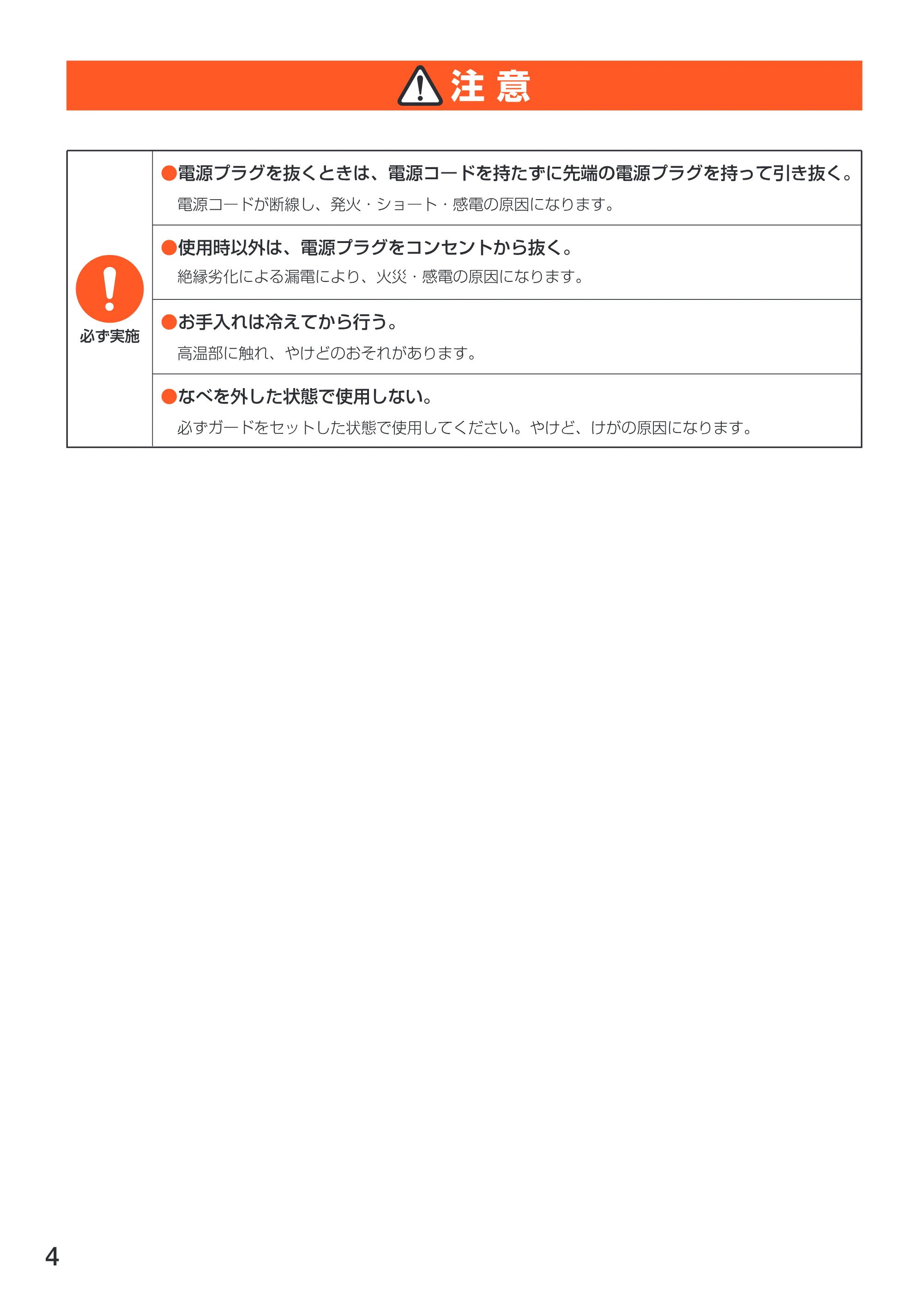 アイリスオーヤマ EGP-2020 取扱説明書 — 原本ページ — 4ページ