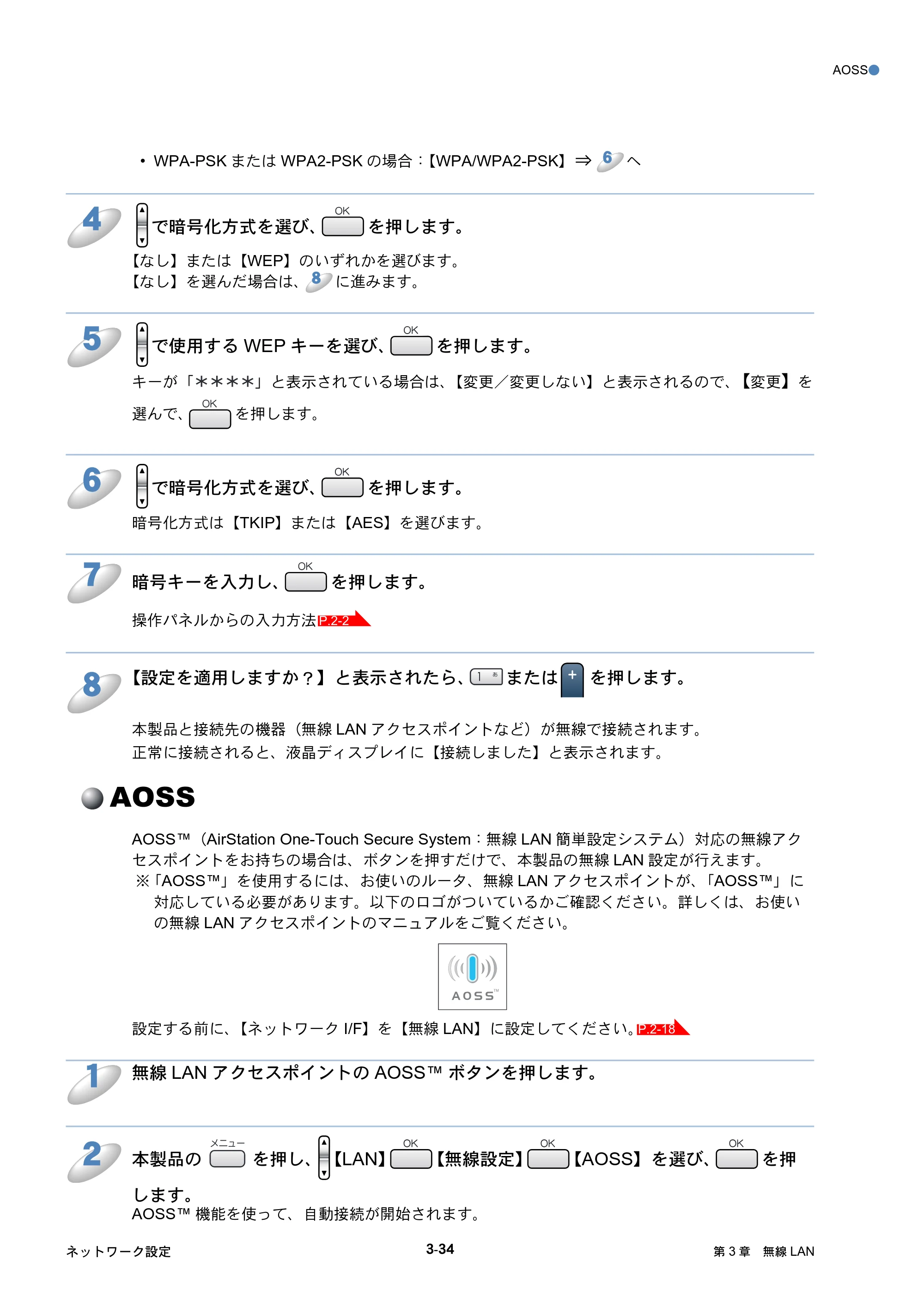 ブラザー DCP-750CN / DCP-750CNU / MFC-460CN ネットワーク取扱説明書 — AOSS — 原本ページ — 74ページ