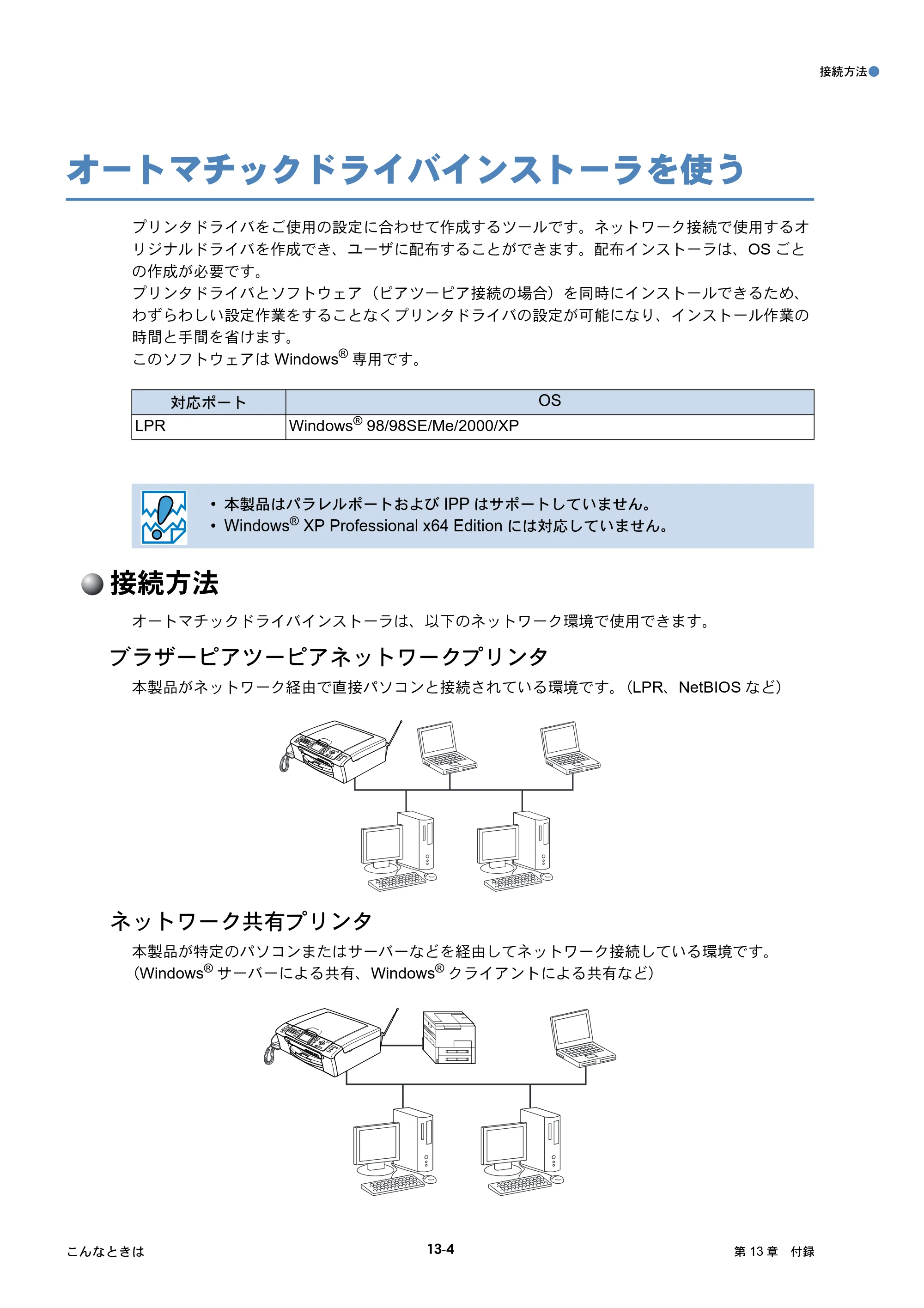 ブラザー DCP-750CN / DCP-750CNU / MFC-460CN ネットワーク取扱説明書 — オートマチックドライバインストーラを使う — 原本ページ — 111ページ