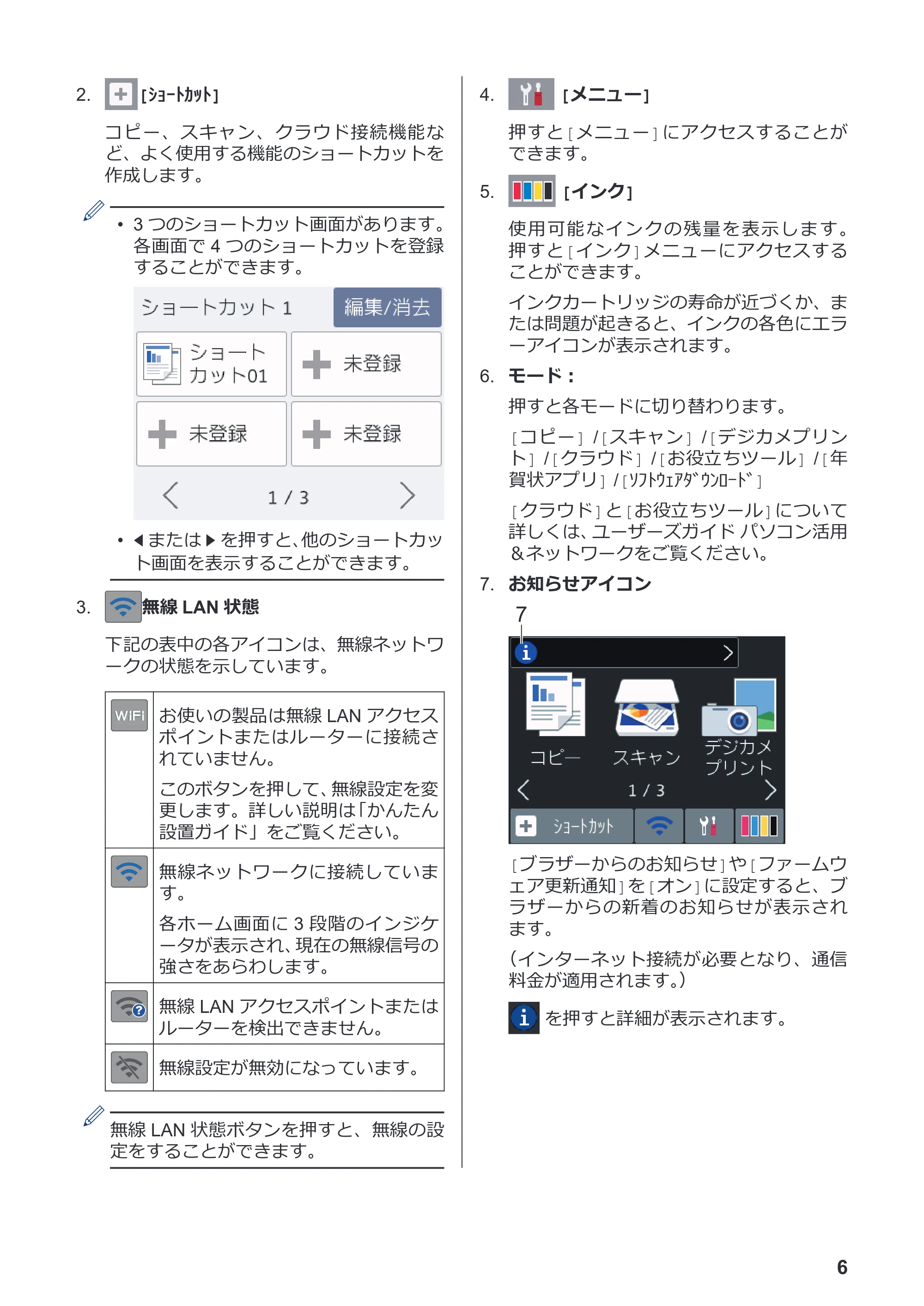 ブラザー DCP-J577N / DCP-J978N-B/W / MFC-J898N かんたん操作ガイド — 原本ページ — 7ページ