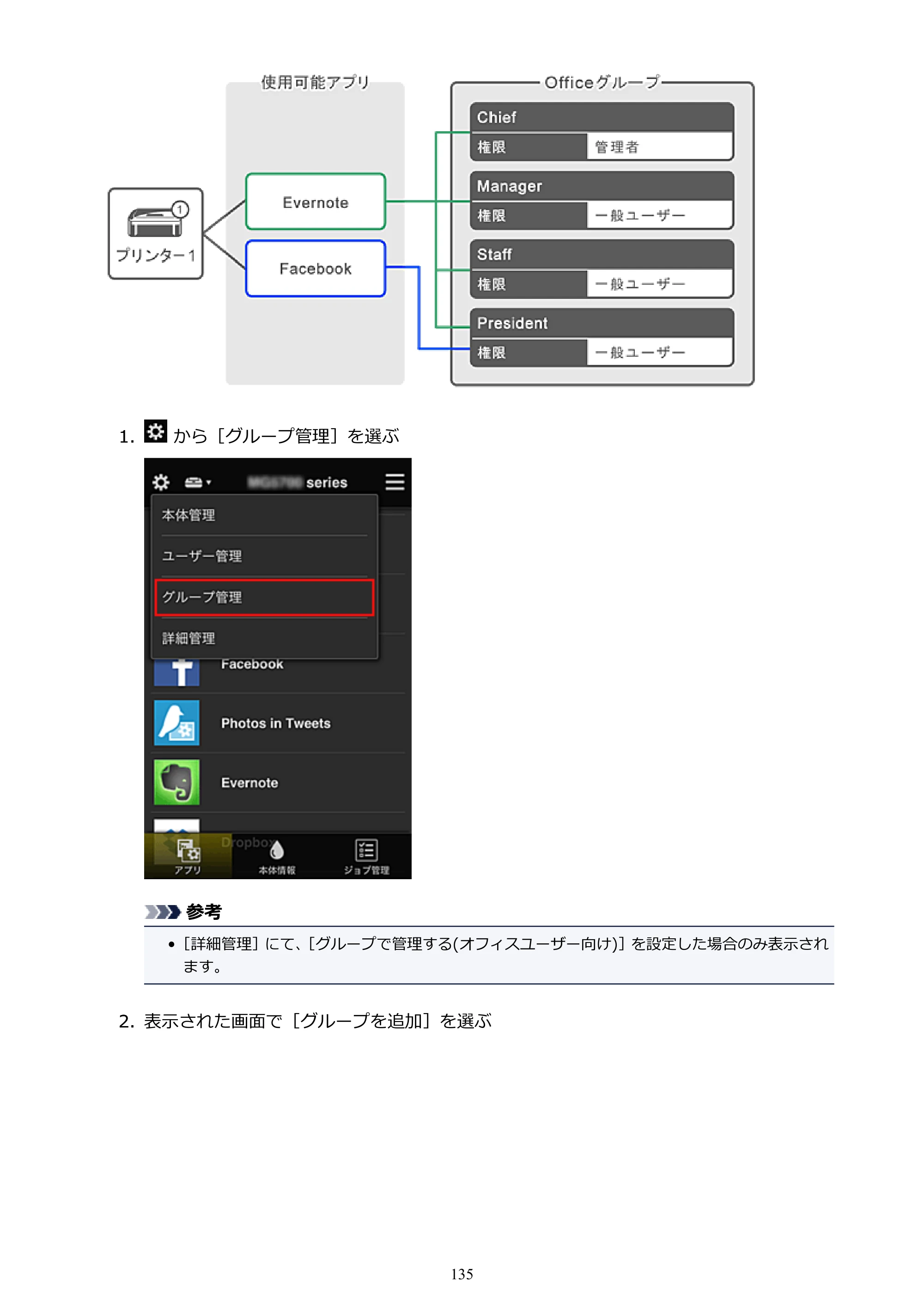 キヤノン MAXIFY MB5430 MB5430 （PDF） オンラインマニュアル - 取扱説明書 - （Mac） 2026年5月21日更新（PDF：14.1MB） — 原本ページ — 135ページ