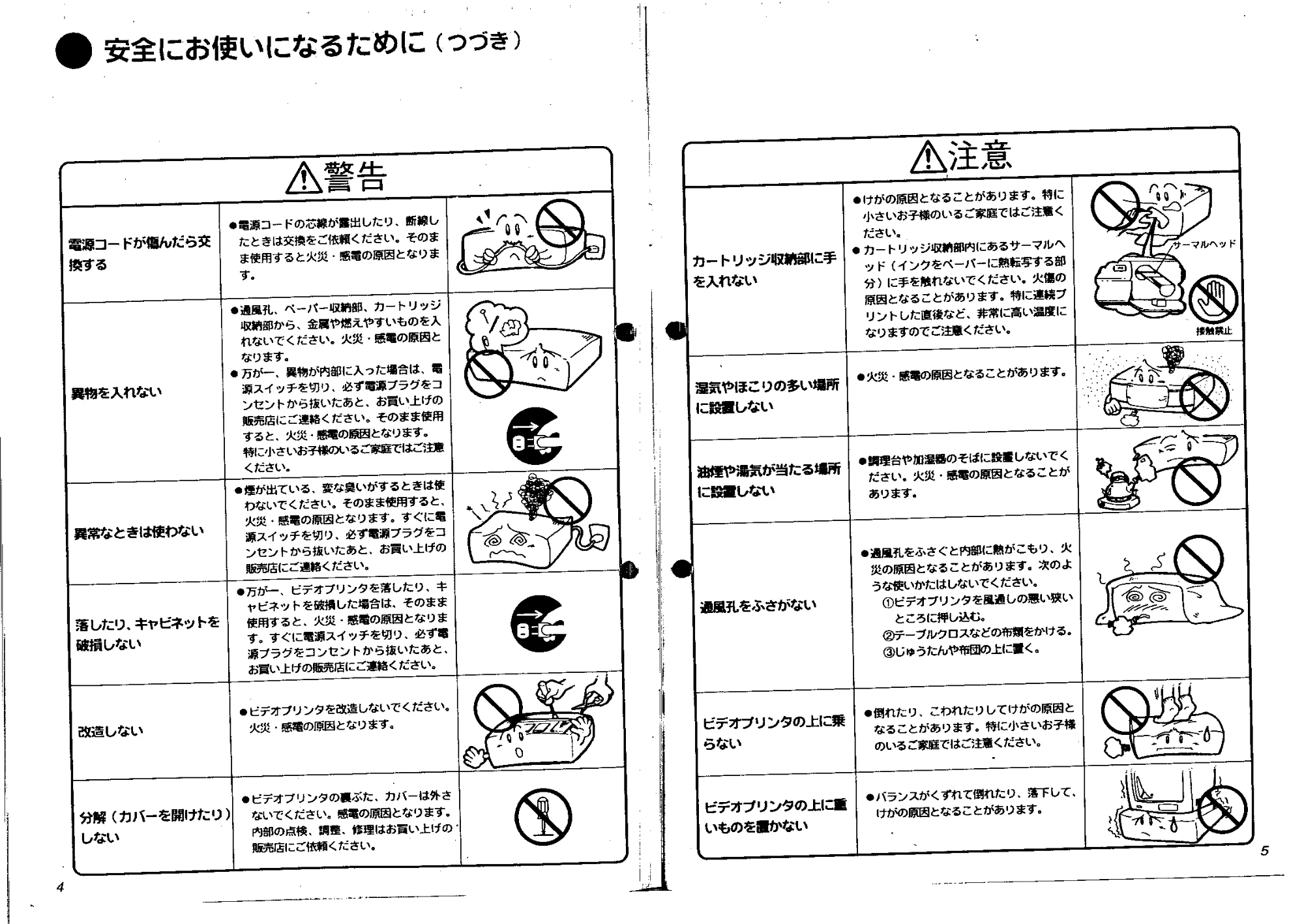 日立 VYVP20 取扱説明書 — - @ 安全にお使いになるために(998) : — 原本ページ — 3ページ