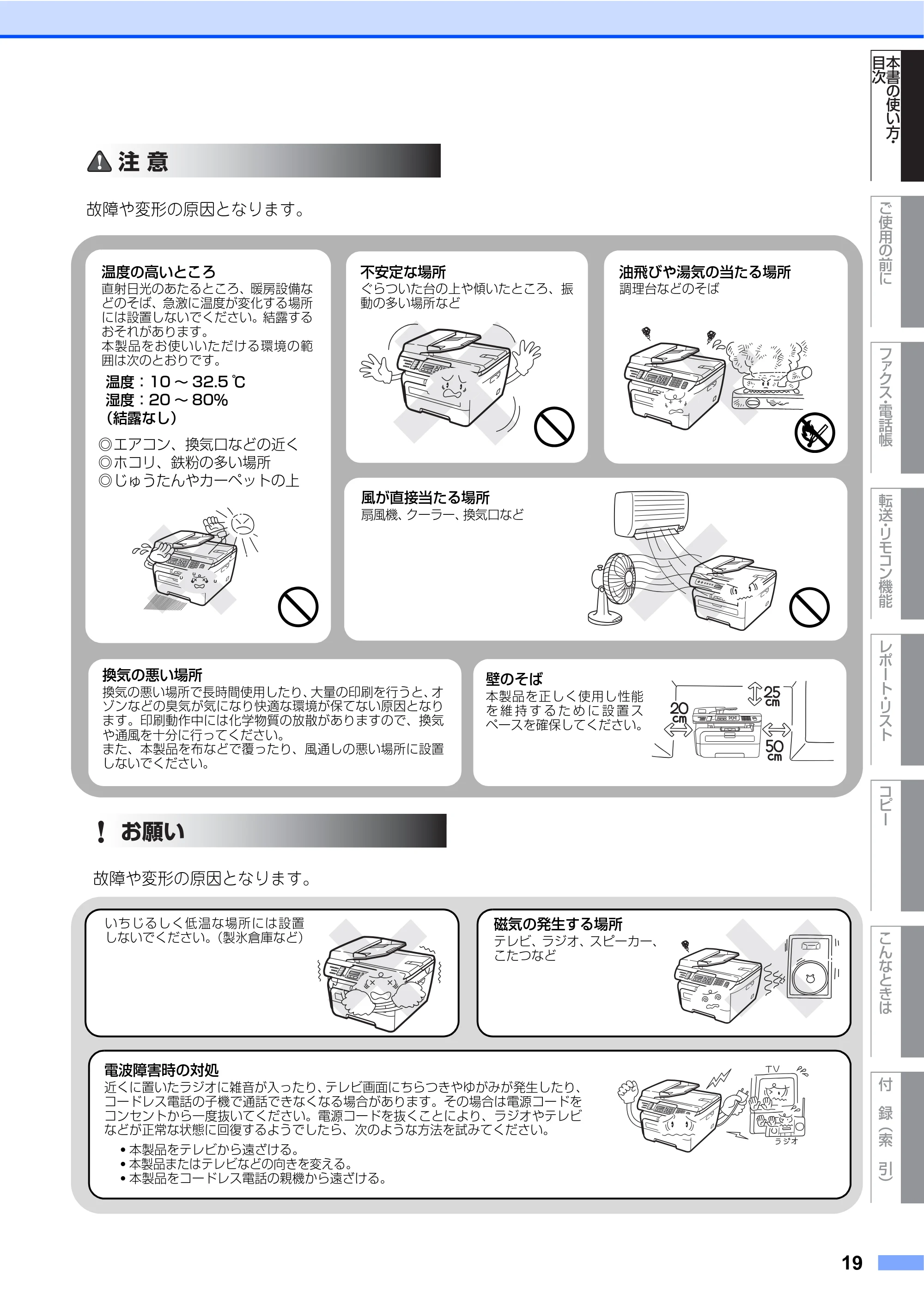 ブラザー MFC-7340 / MFC-7840W 取扱説明書（本体） — 原本ページ — 19ページ