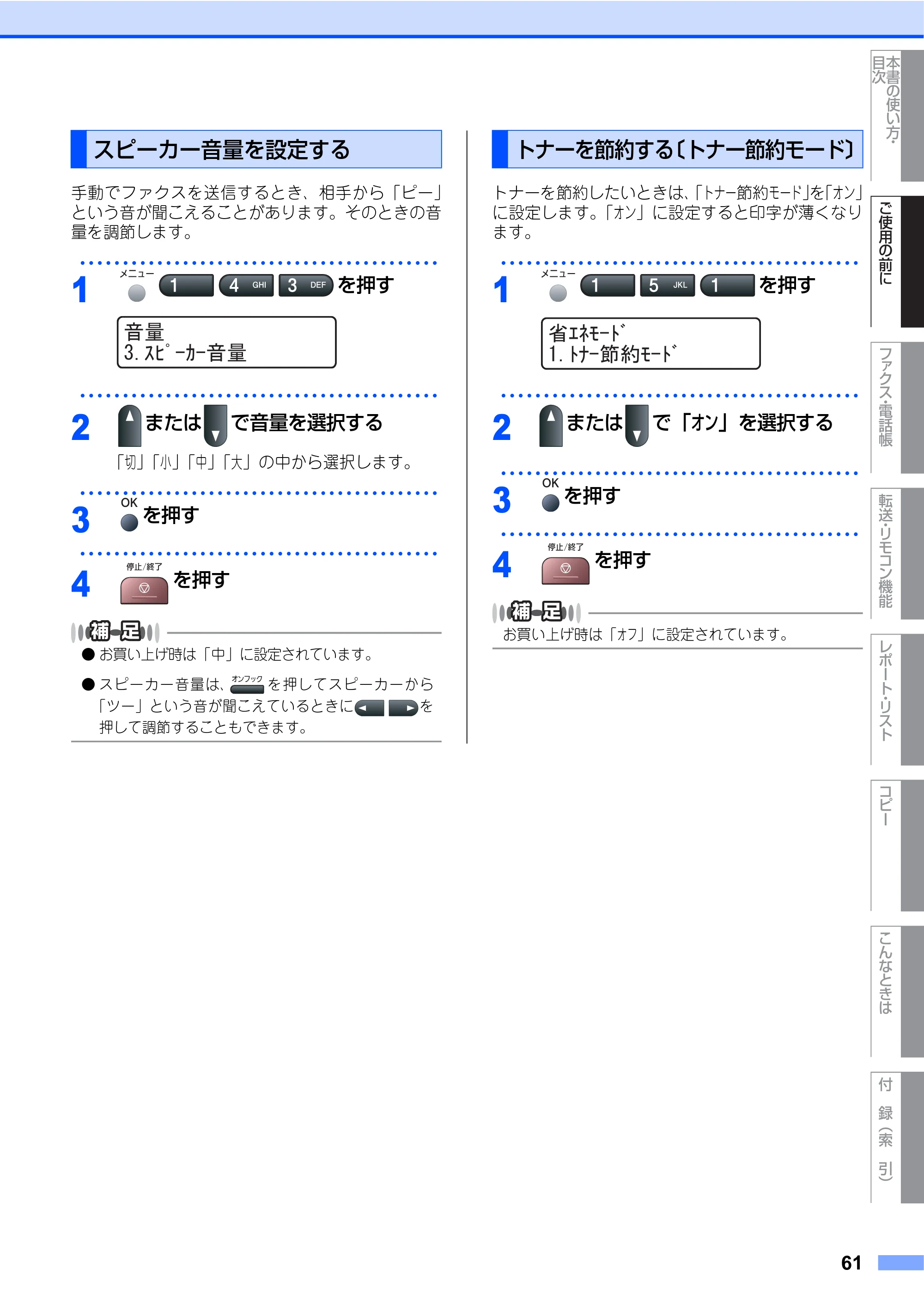 ブラザー MFC-7340 / MFC-7840W 取扱説明書（本体） — 原本ページ — 61ページ
