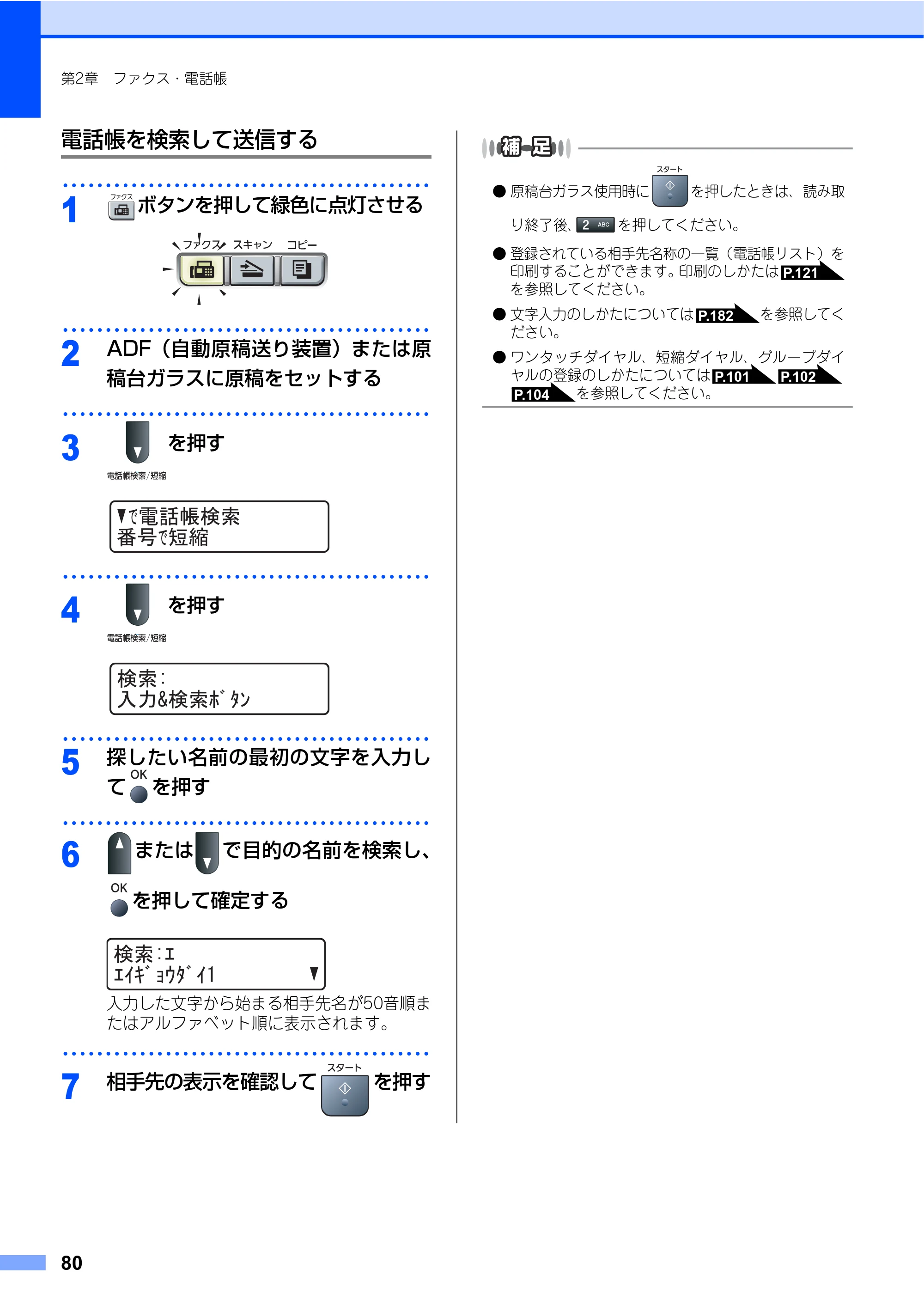 ブラザー MFC-7340 / MFC-7840W 取扱説明書（本体） — 原本ページ — 80ページ
