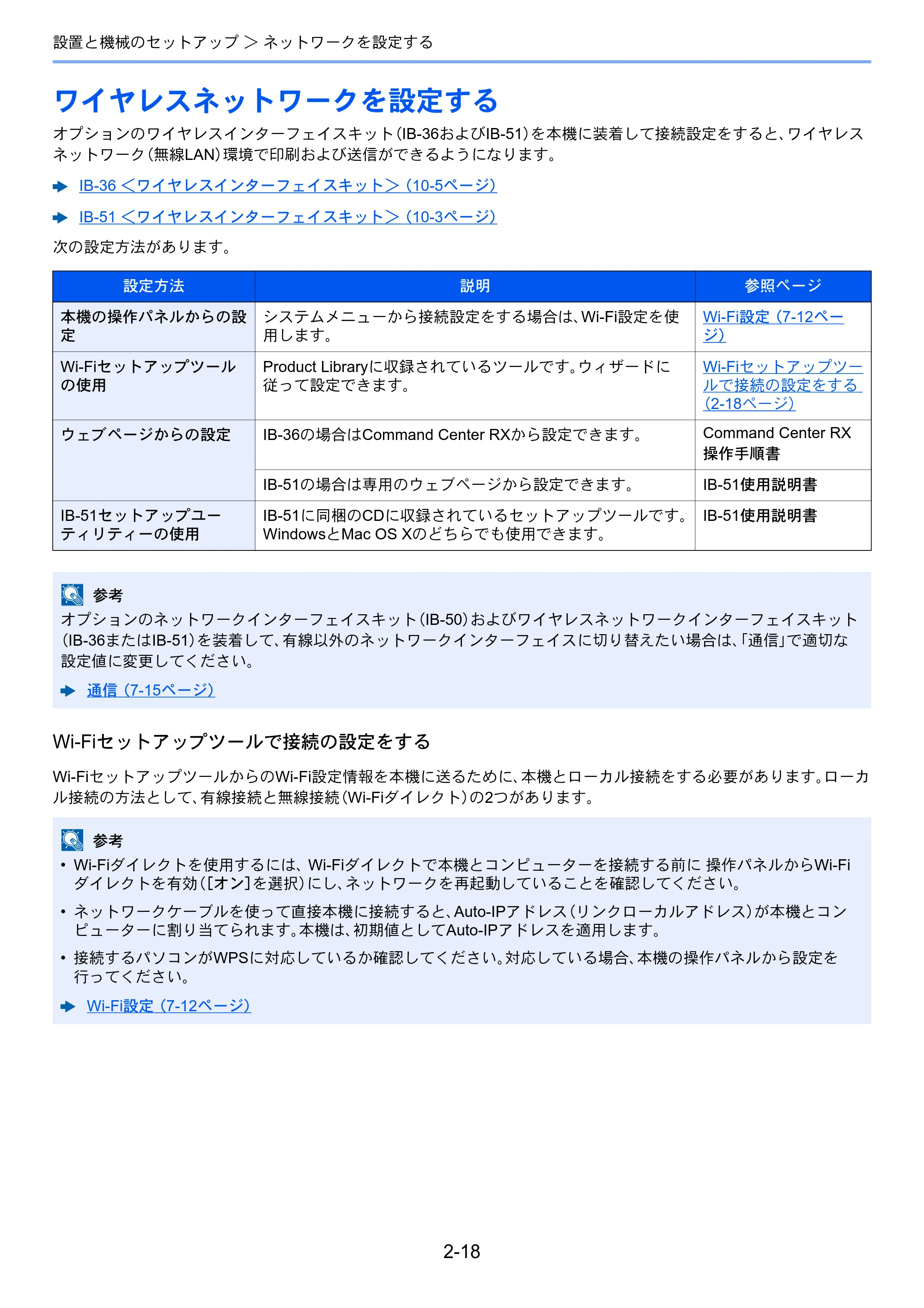 京セラ ECOSYS P6230cdn ECOSYS P6230cdn 使用説明書 — ワイヤレスネットワークを設定する — 原本ページ — 50ページ