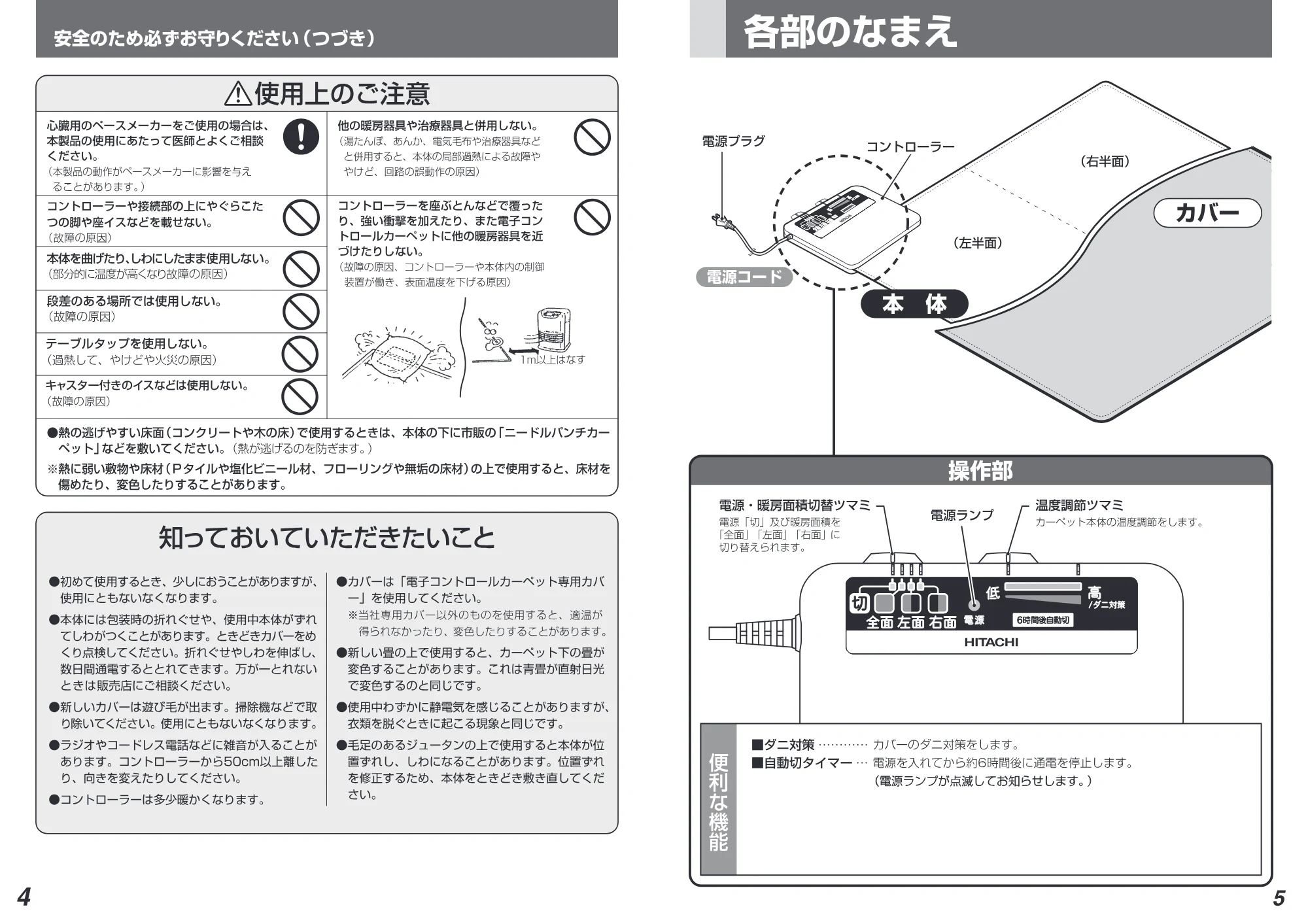 日立 HLU-3504 / HLU-2504 取扱説明書 — 16 HLU-2503取説P04-05 — 原本ページ — 3ページ