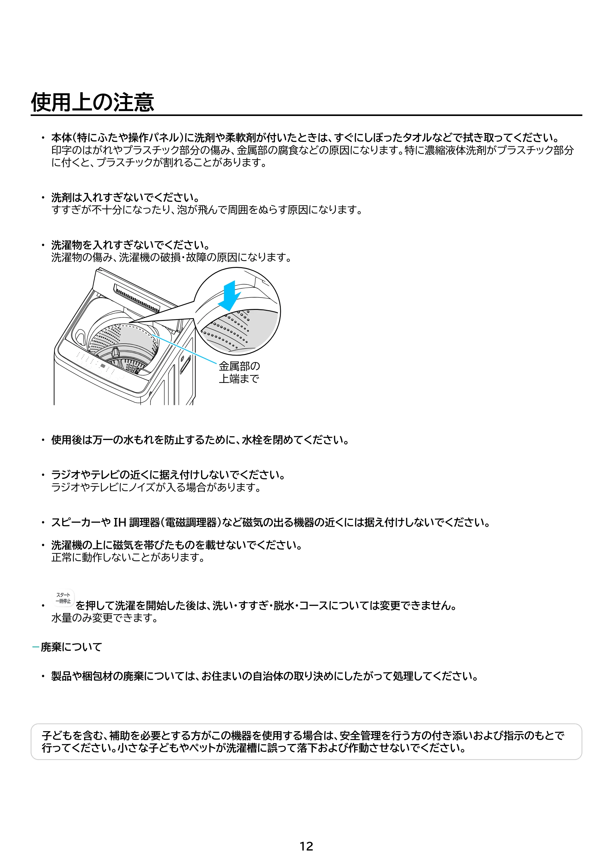 アイリスオーヤマ IAW-T606 取扱説明書 — 原本ページ — 12ページ