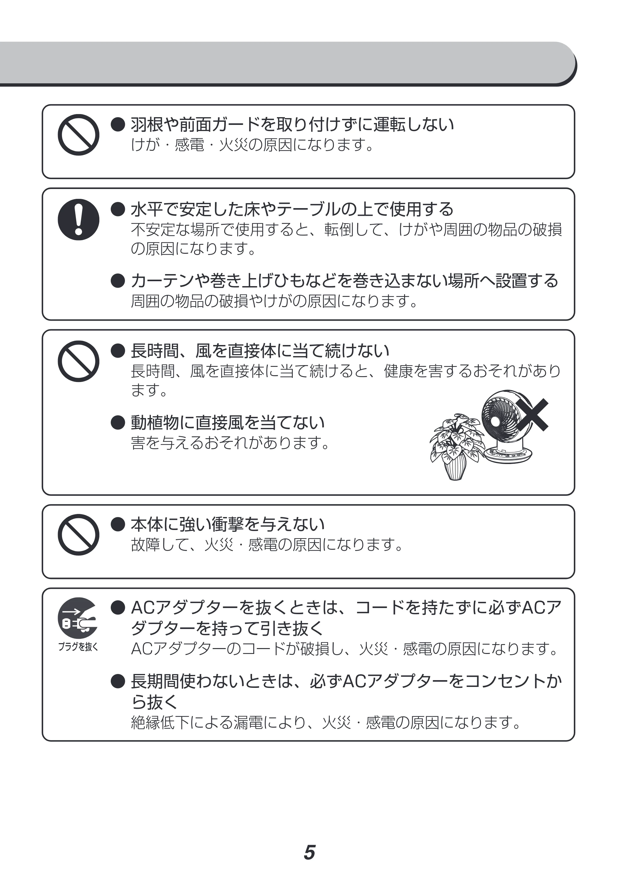 アイリスオーヤマ DCJET15 / KCF-SDC152T 取扱説明書 — 原本ページ — 5ページ