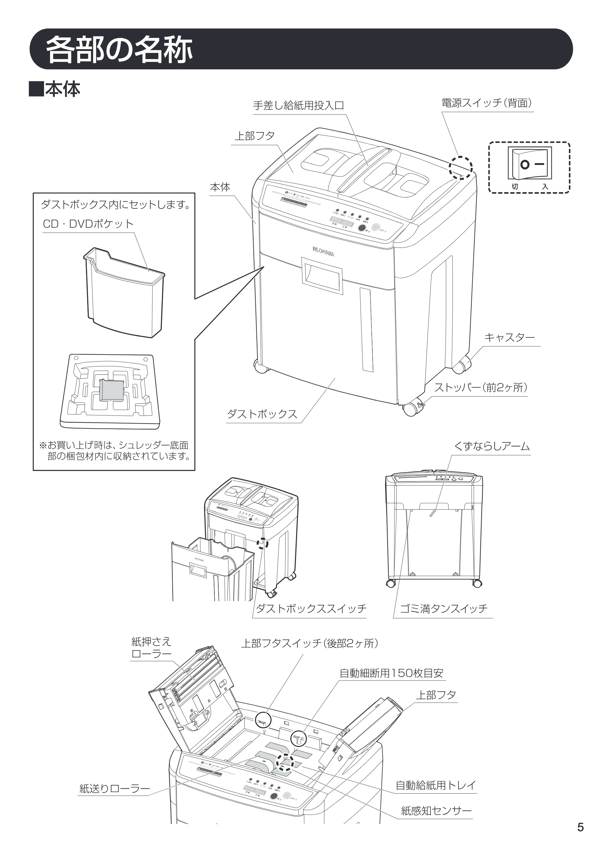 アイリスオーヤマ AFS150C-H 取扱説明書 — 原本ページ — 5ページ