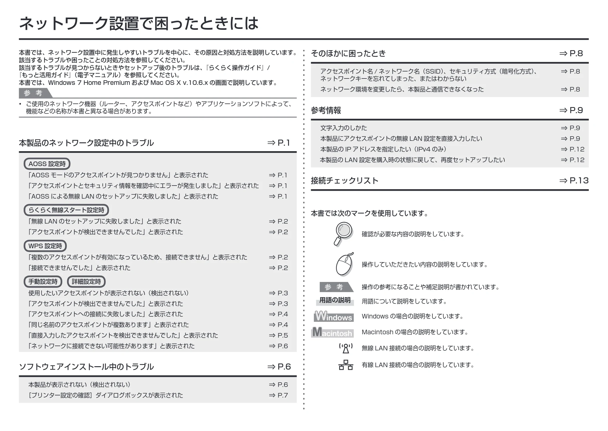 キヤノン PIXUS MG8130 ネットワーク設置で困ったときには (PDF形式/3.58Mバイト) — 原本ページ — 2ページ
