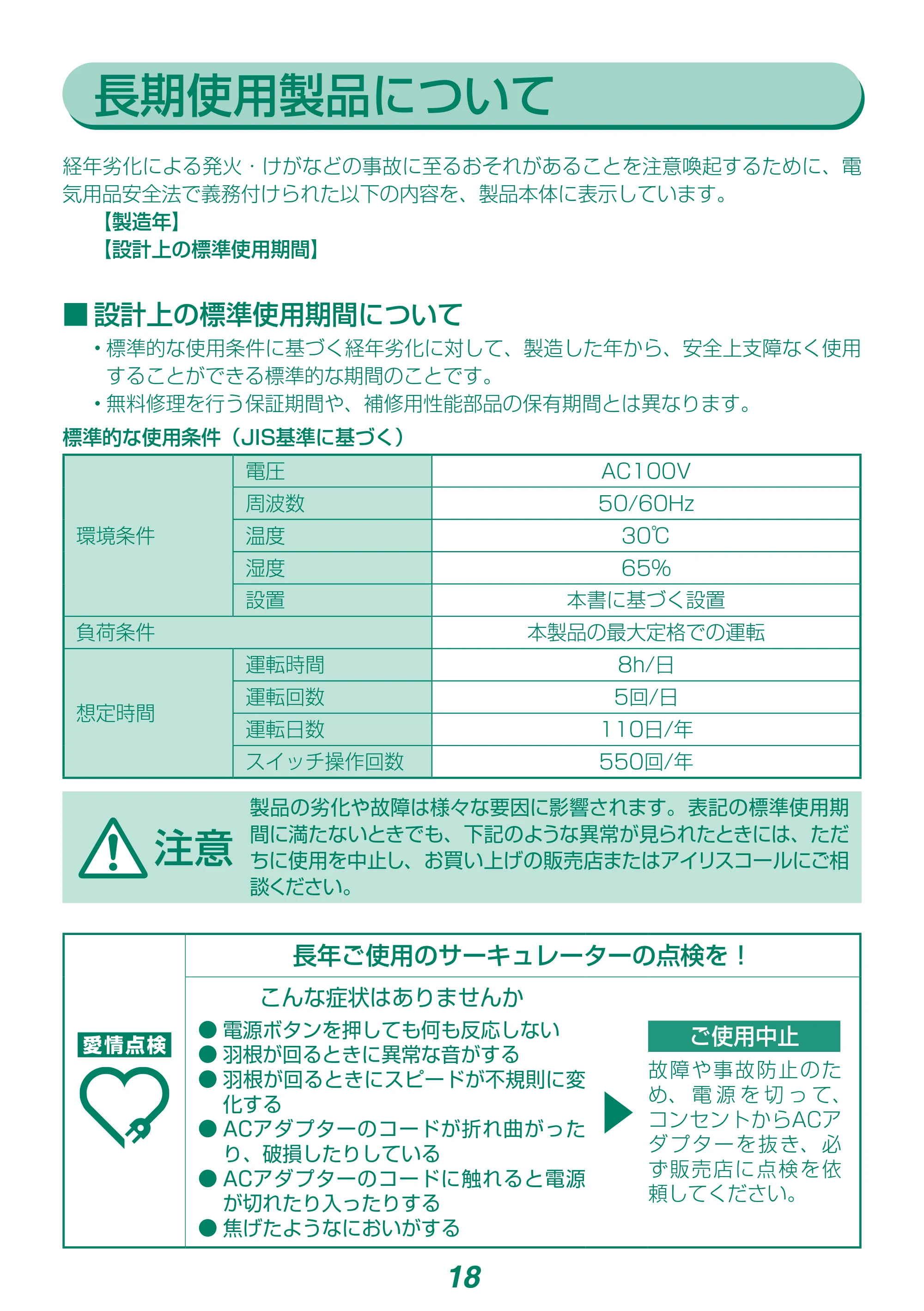アイリスオーヤマ KCF-SDCC151T 取扱説明書 — 原本ページ — 18ページ