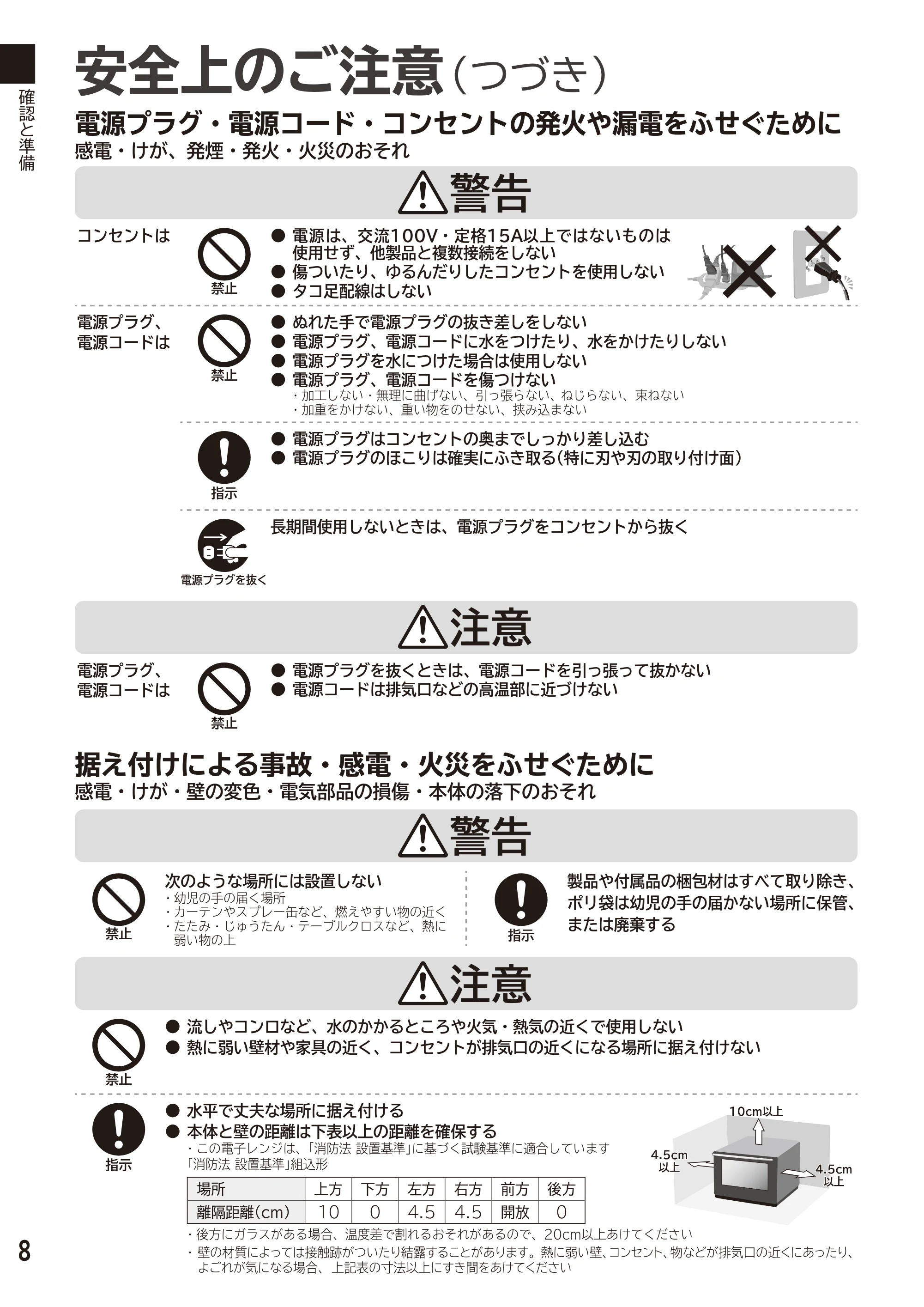 日立 MRO-F6D 取扱説明書 — 原本ページ — 8ページ