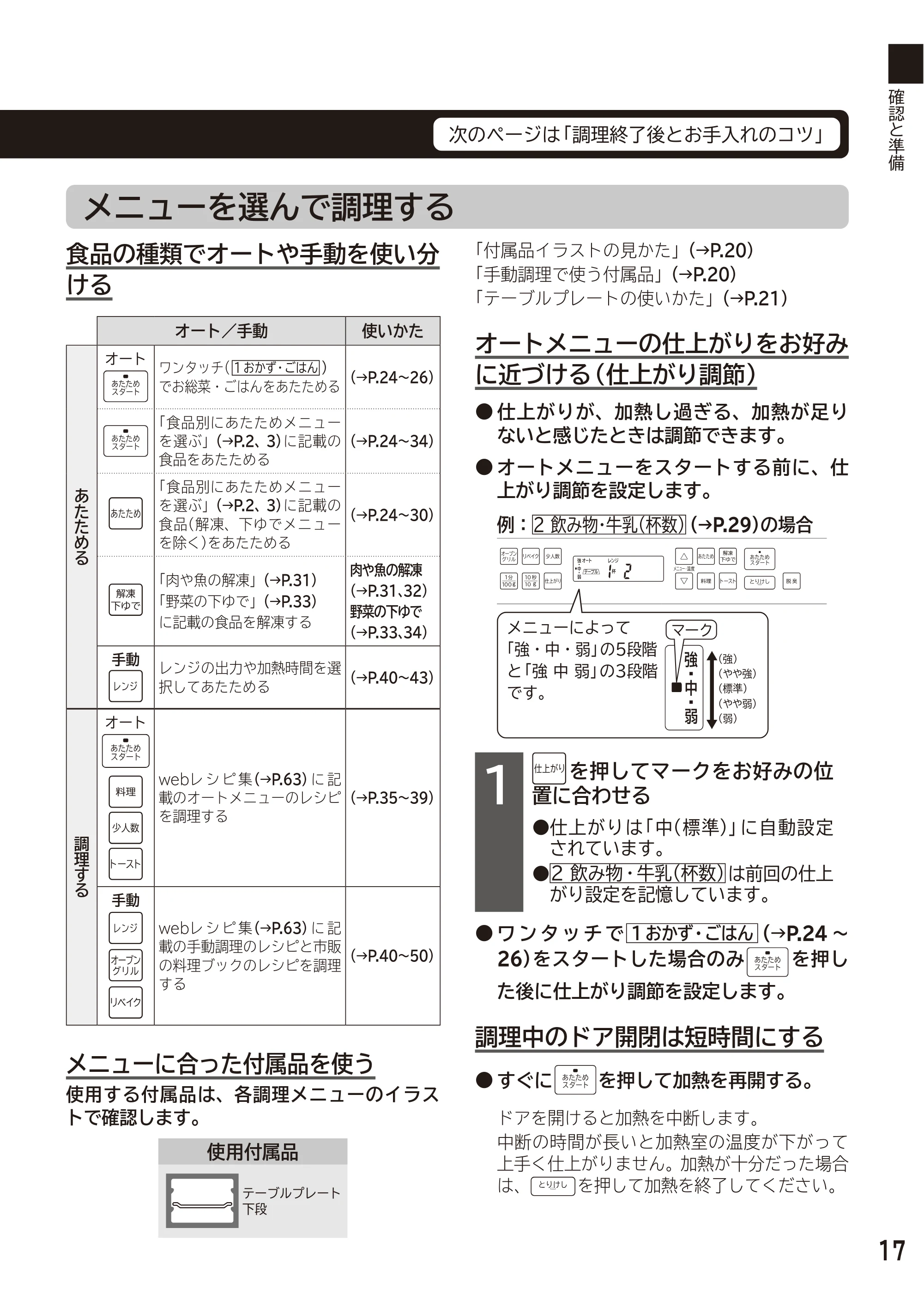 日立 MRO-F6D 取扱説明書 — 原本ページ — 17ページ