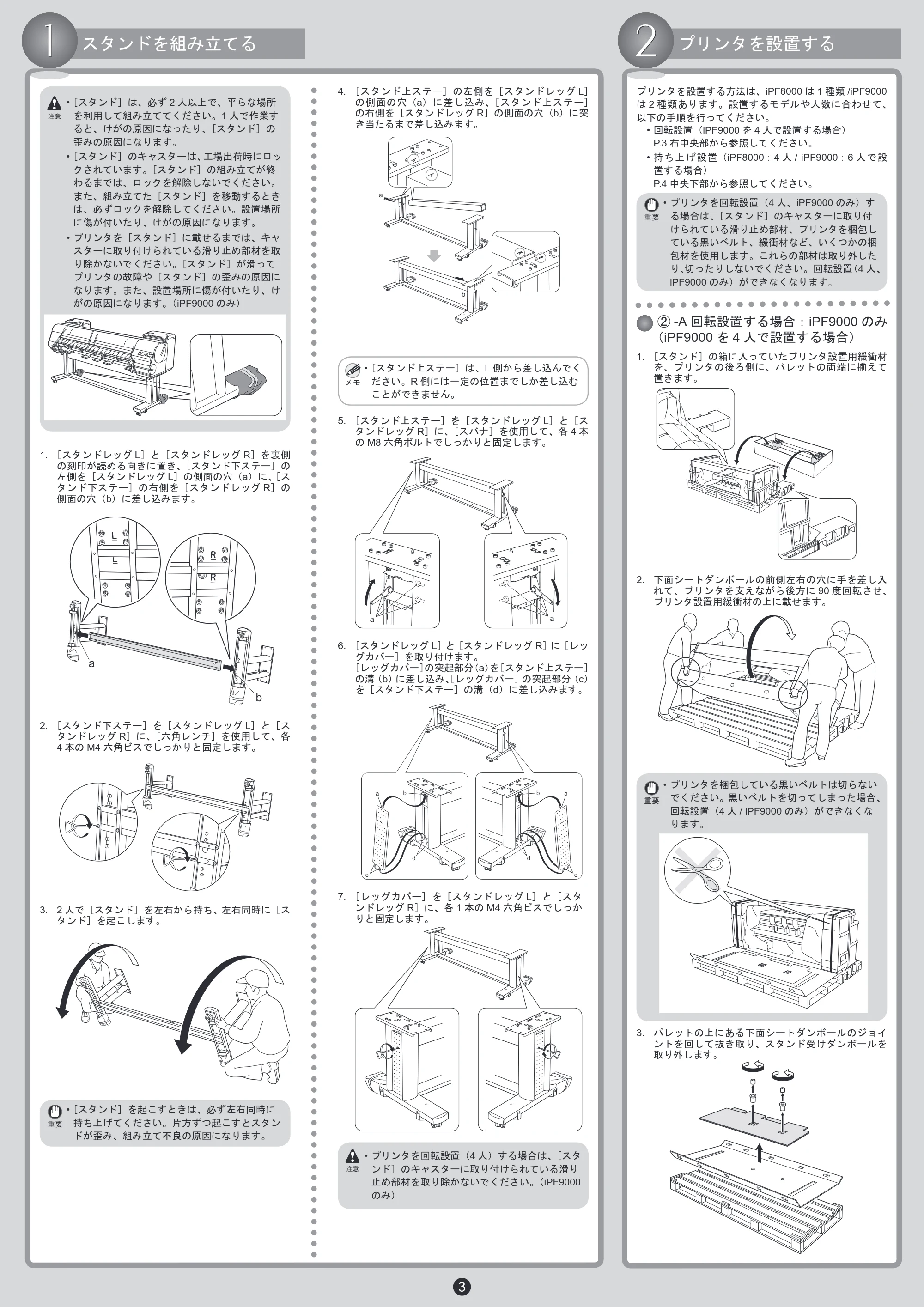 キヤノン iPF8000/9000 クイックスタートガイド （PDF形式／5.21Mバイト） — 原本ページ — 3ページ