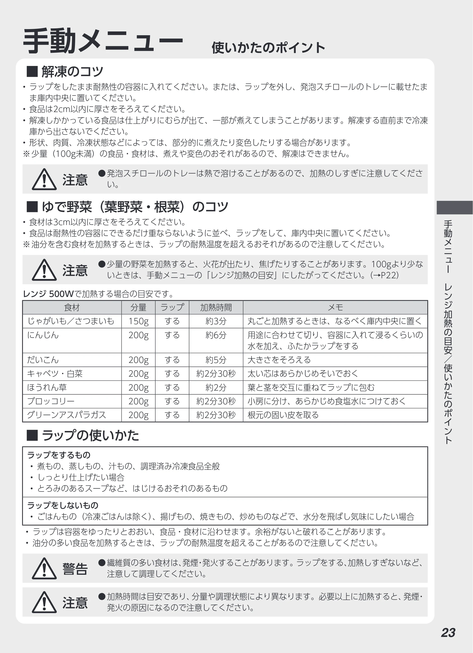 アイリスオーヤマ IMB-F2001 取扱説明書 — 原本ページ — 23ページ