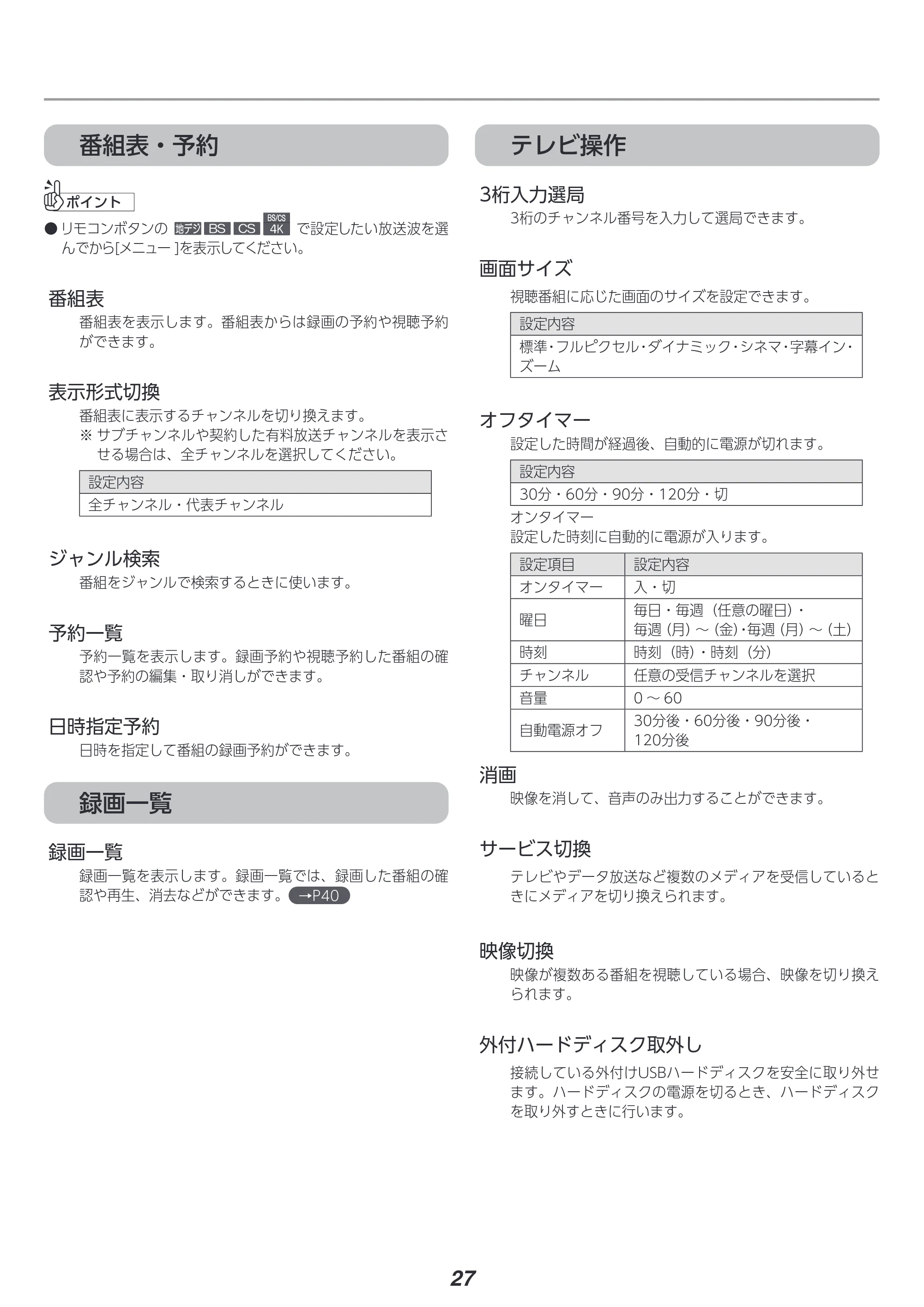 アイリスオーヤマ LT-55D6210B 取扱説明書 — 原本ページ — 27ページ