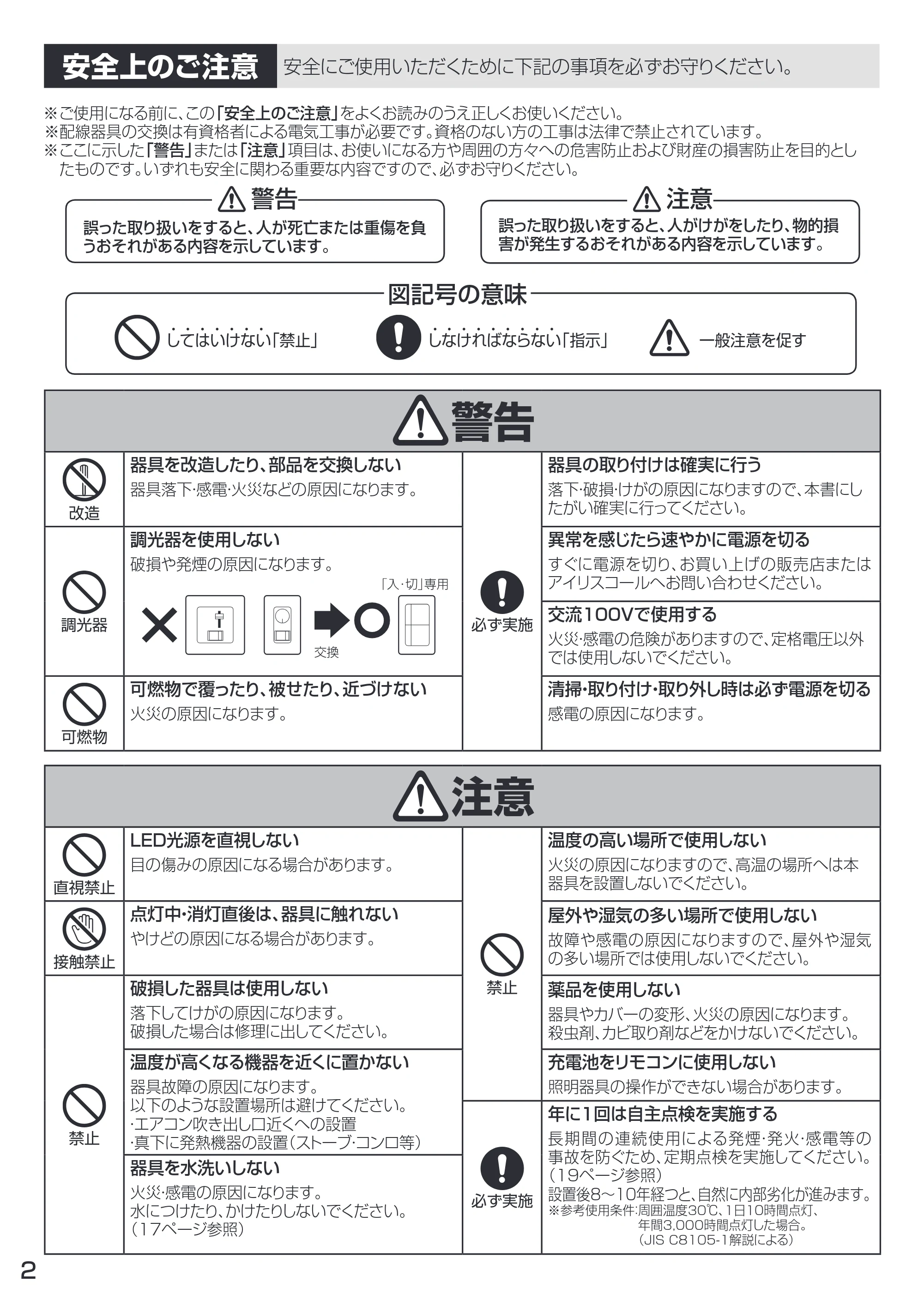 アイリスオーヤマ CL6D-KR 取扱説明書 — 原本ページ — 2ページ