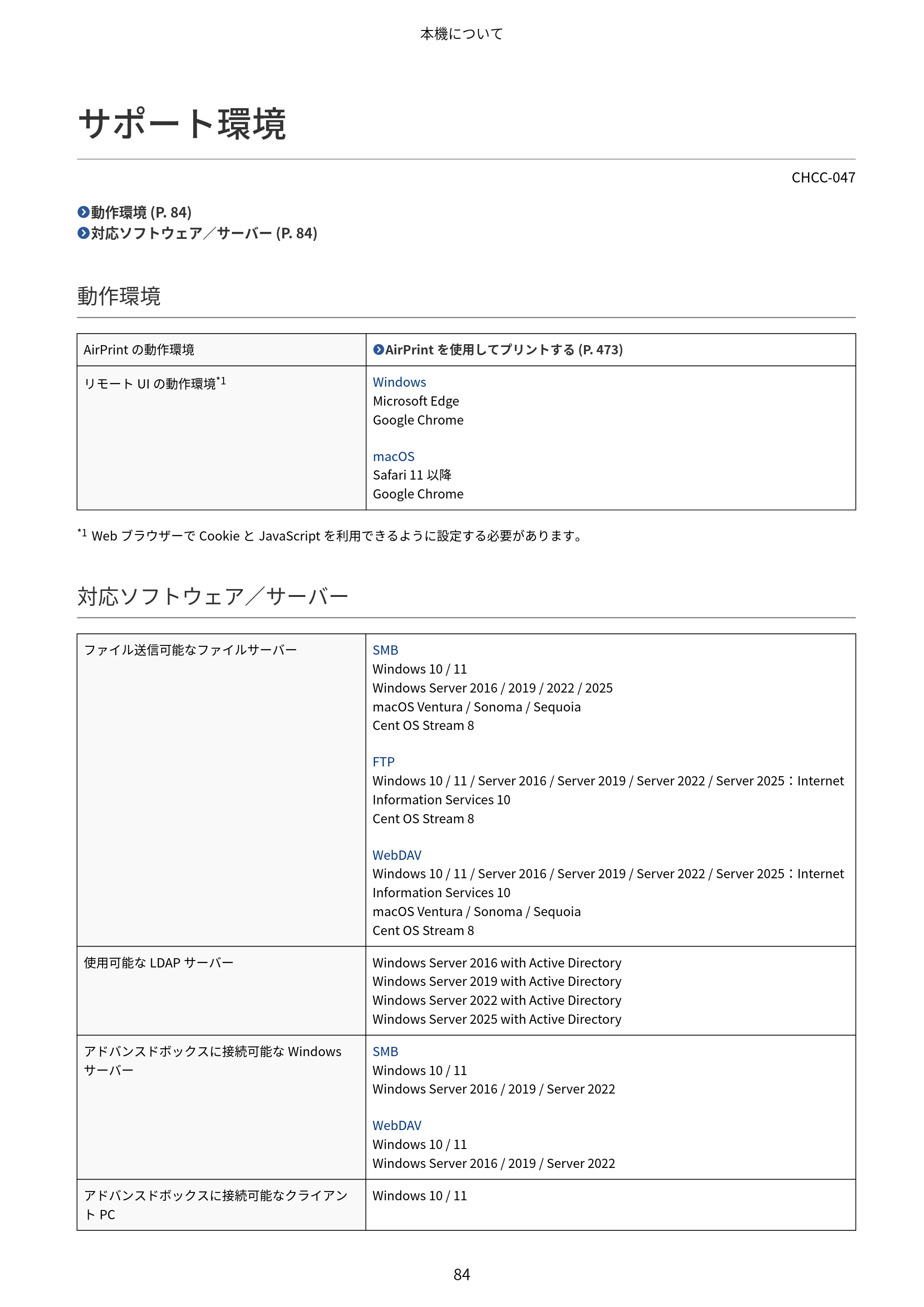 キヤノン Satera 971Ci ユーザーズガイド 2025年10月30日掲載(15.9 MB) — サポート環境 — 原本ページ — 97ページ