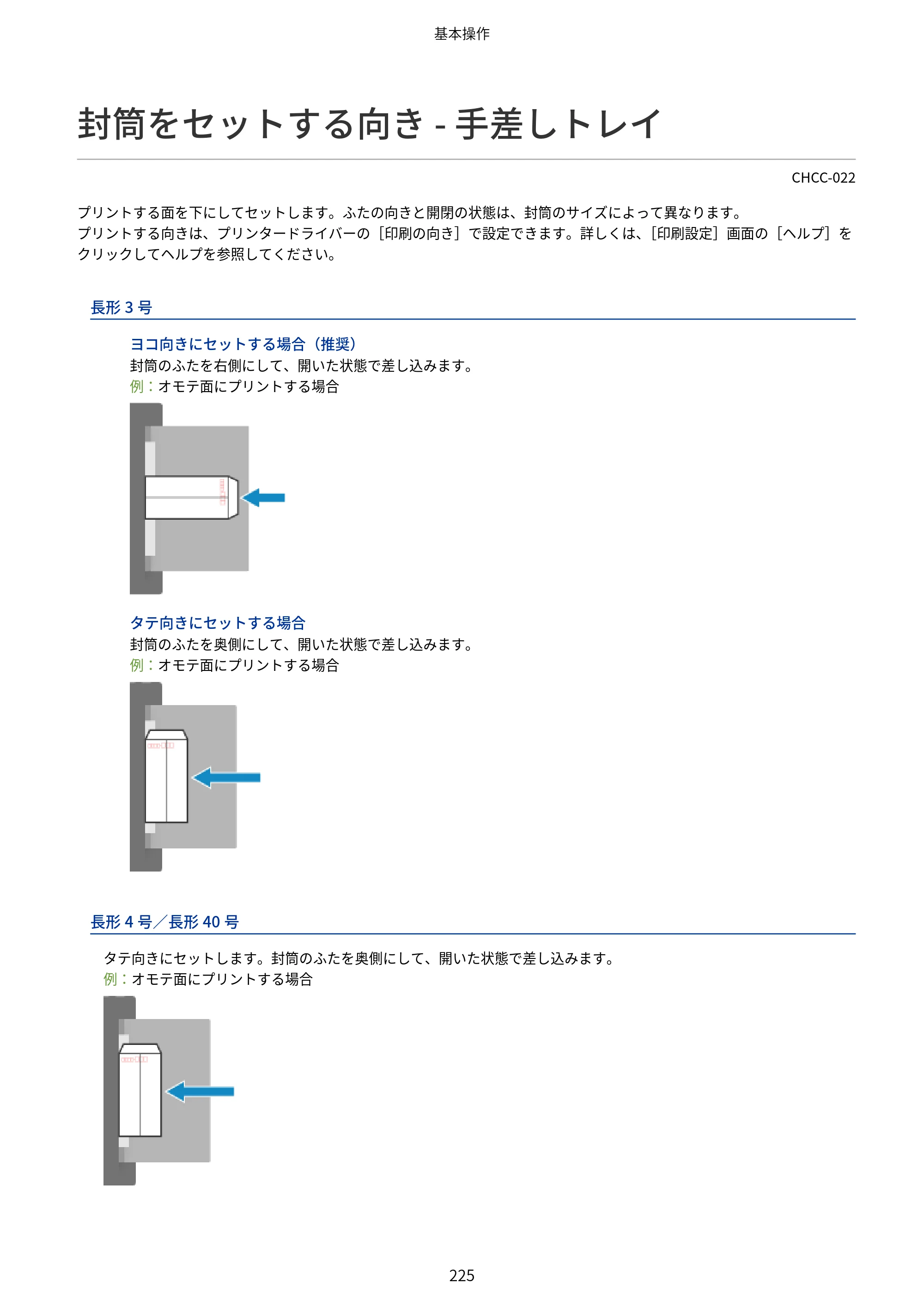 キヤノン Satera 971Ci ユーザーズガイド 2025年10月30日掲載（15.9 MB） — 封筒をセットする向き - 手差しトレイ — 原本ページ — 238ページ