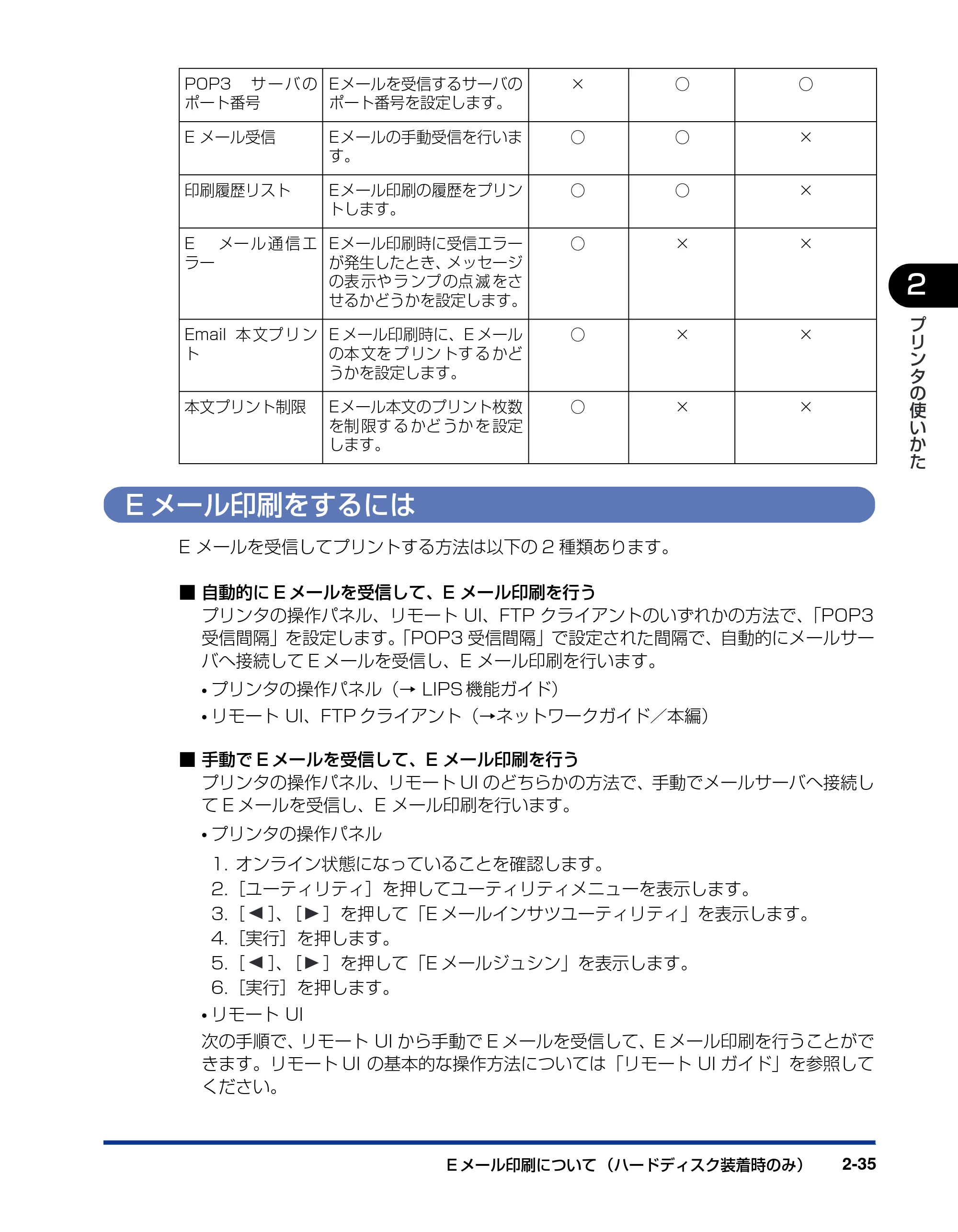 キヤノン LBP5900SE ユーザーズガイド 2006年11月15日掲載 （PDF形式／12.4Mバイト） — Eメール印刷をするには — 原本ページ — 69ページ