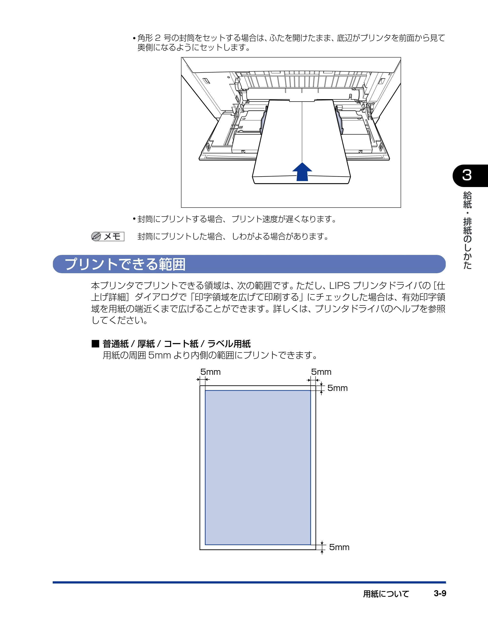 キヤノン LBP5900SE ユーザーズガイド 2006年11月15日掲載 （PDF形式／12.4Mバイト） — プリントできる範囲 — 原本ページ — 107ページ