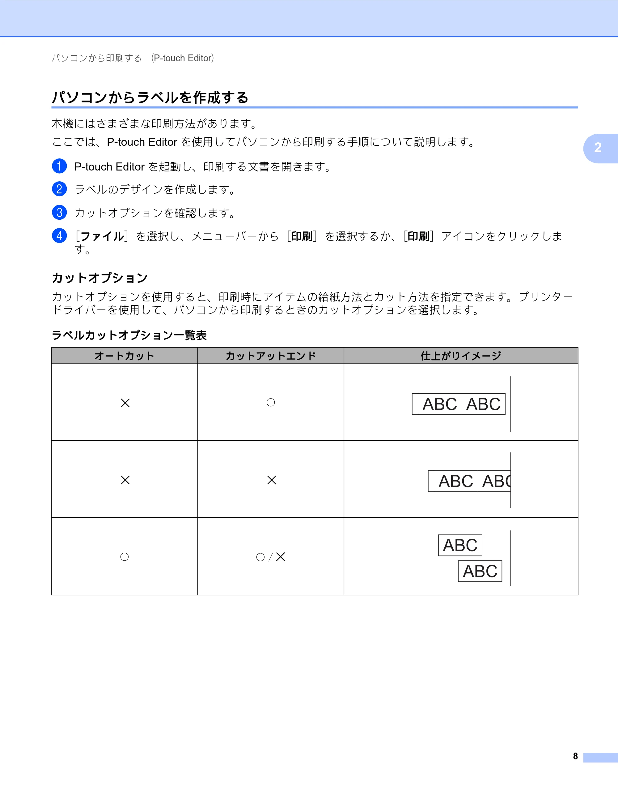 ブラザー QL-800 ユーザーズガイド — パソコンからラベルを作成する — 原本ページ — 16ページ