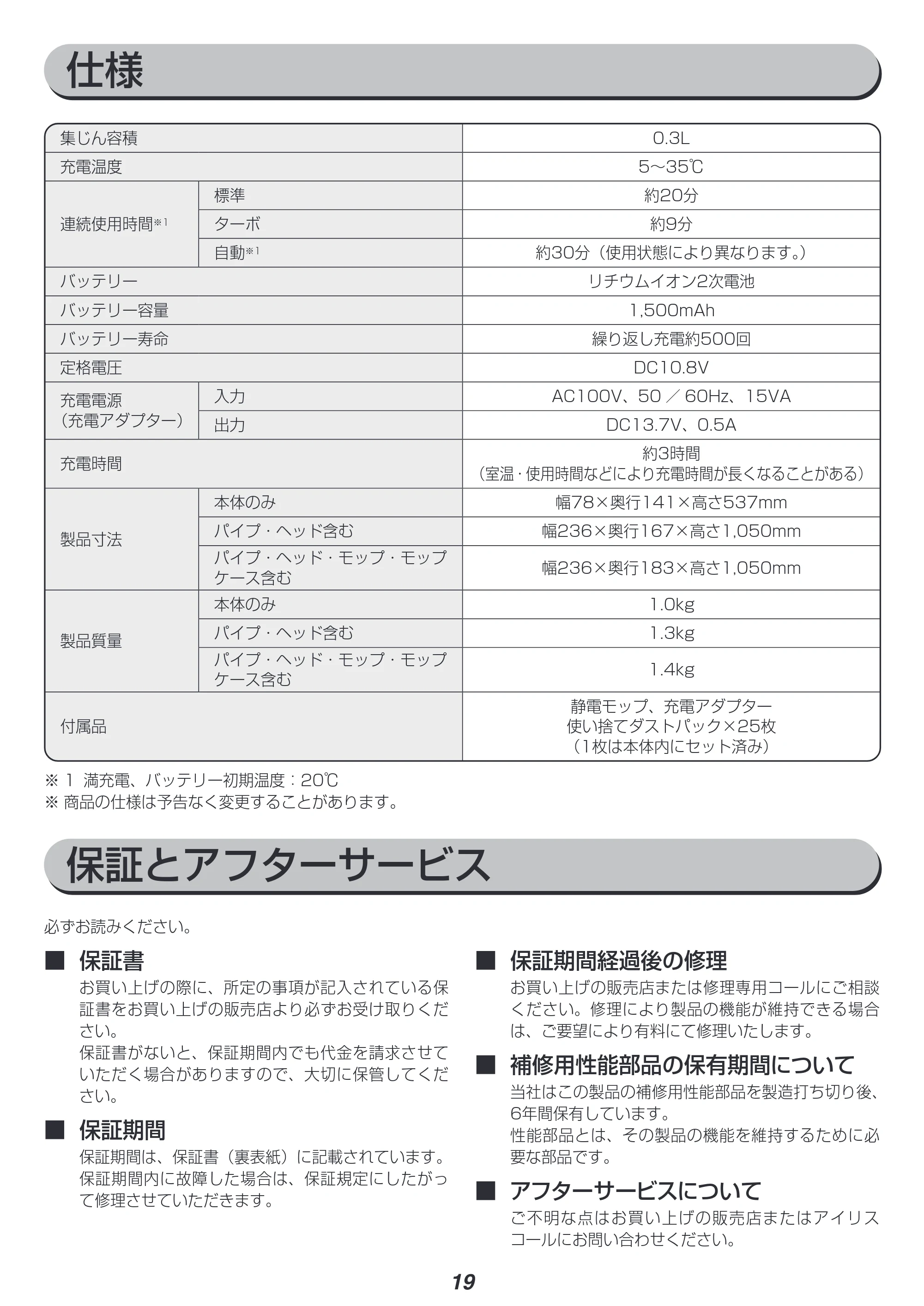 アイリスオーヤマ SBD-75 取扱説明書 — 原本ページ — 19ページ