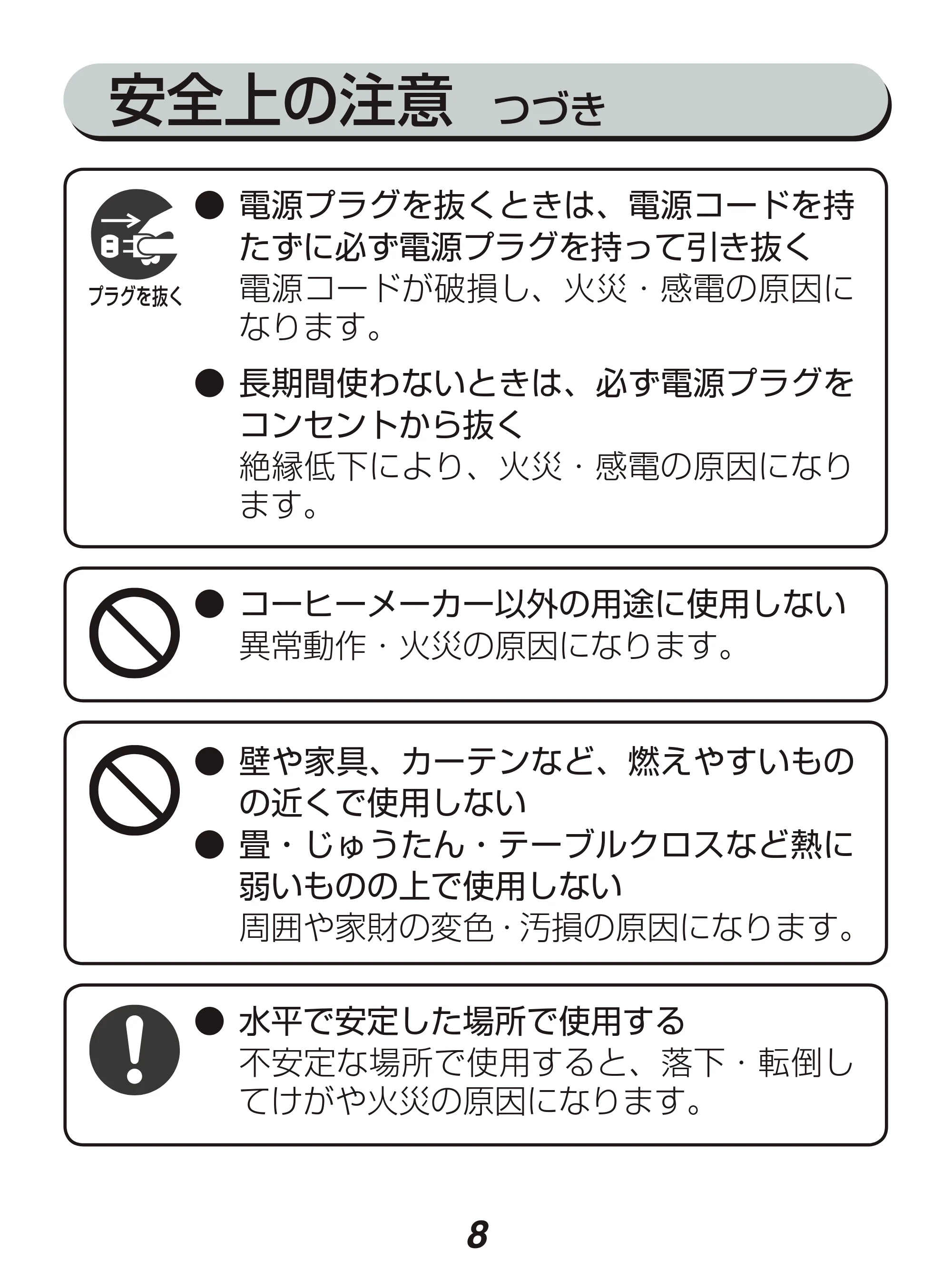 アイリスオーヤマ CMK-652 取扱説明書 — 原本ページ — 8ページ