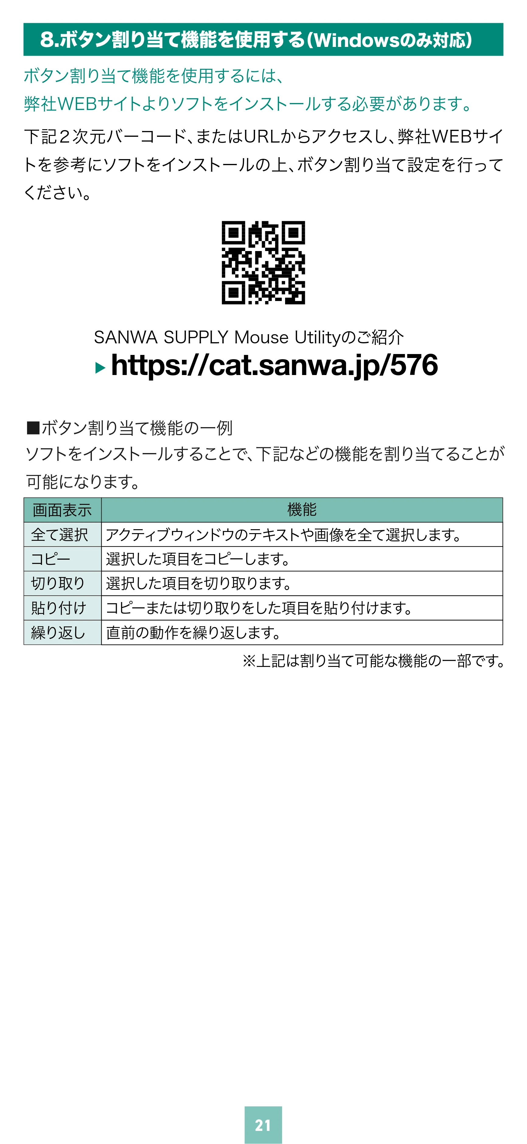 サンワサプライ MA-WBTBL193BK 取扱説明書 — 原本ページ — 21ページ