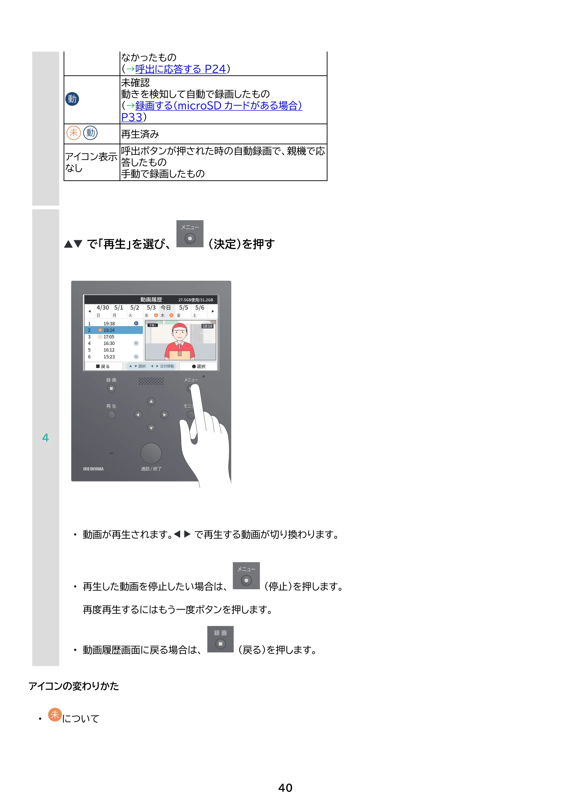 アイリスオーヤマ TD-SM7070C-BB 取扱説明書 — 原本ページ — 40ページ