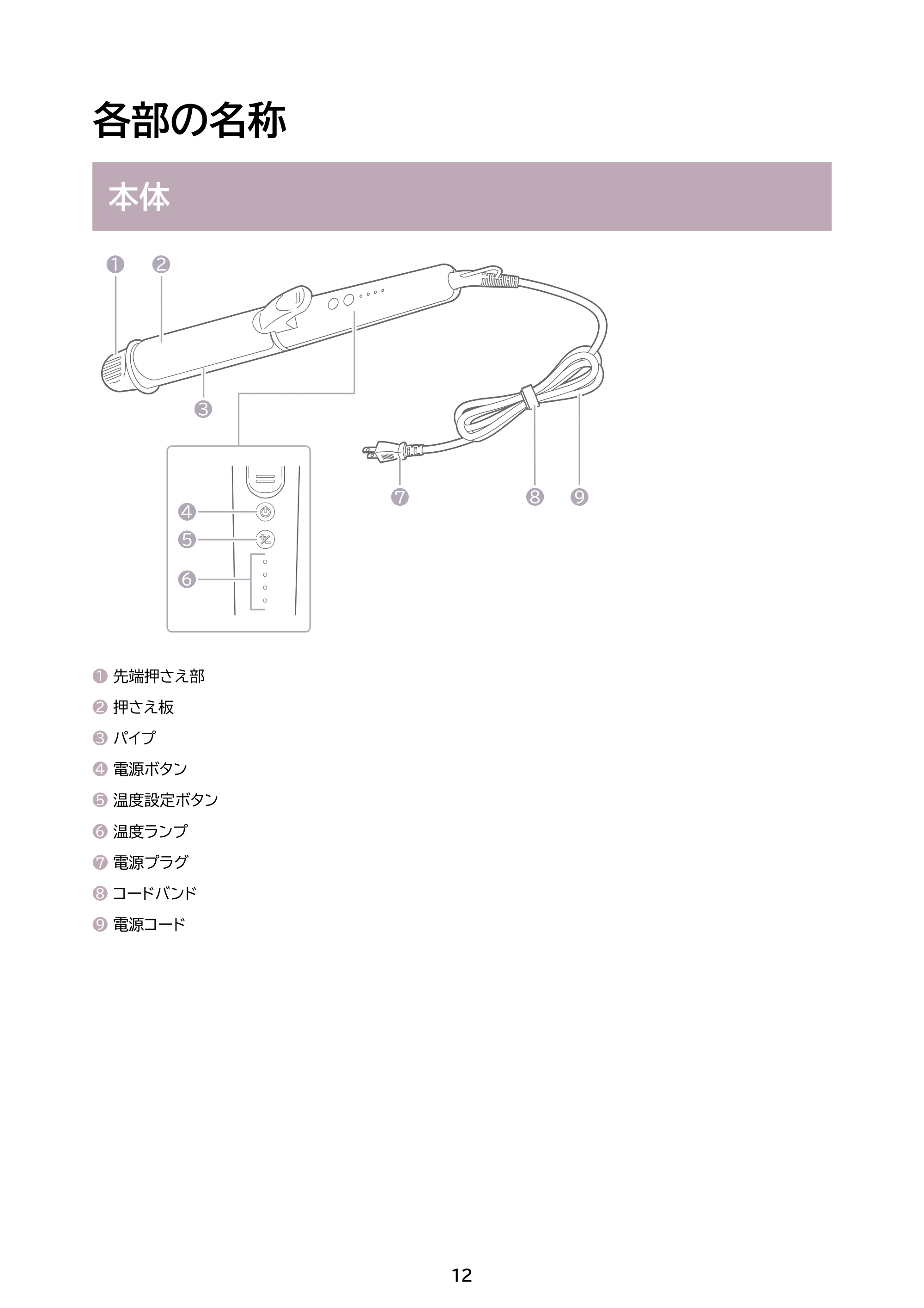 アイリスオーヤマ HIR-MC10338 取扱説明書 — 原本ページ — 12ページ