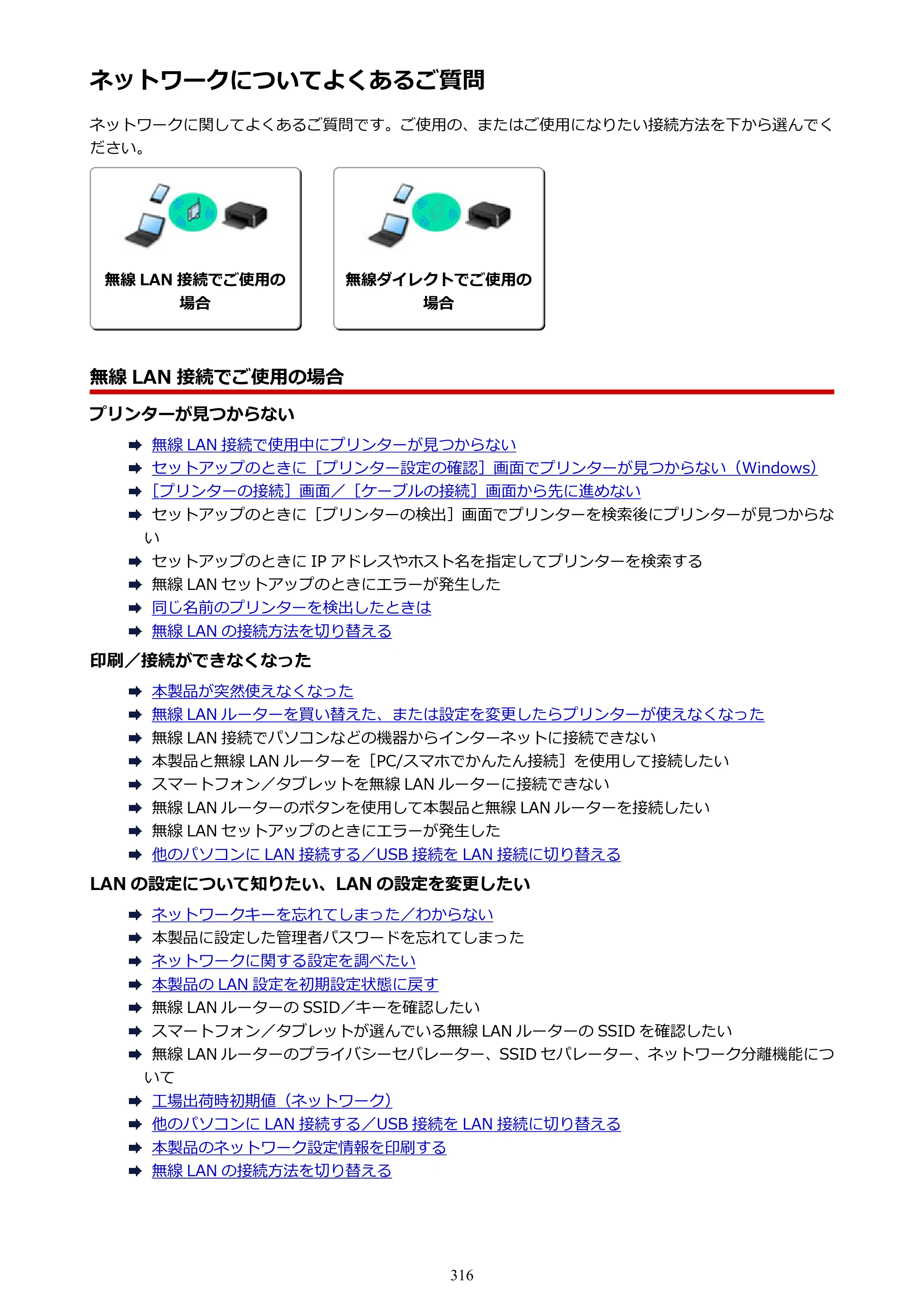 キヤノン PIXUS TS5030S/PIXUS TS5030 電子マニュアル PDF版 （Windows版）（PDF：13.4MB） — ネットワークについてよくあるご質問 — 原本ページ — 316ページ