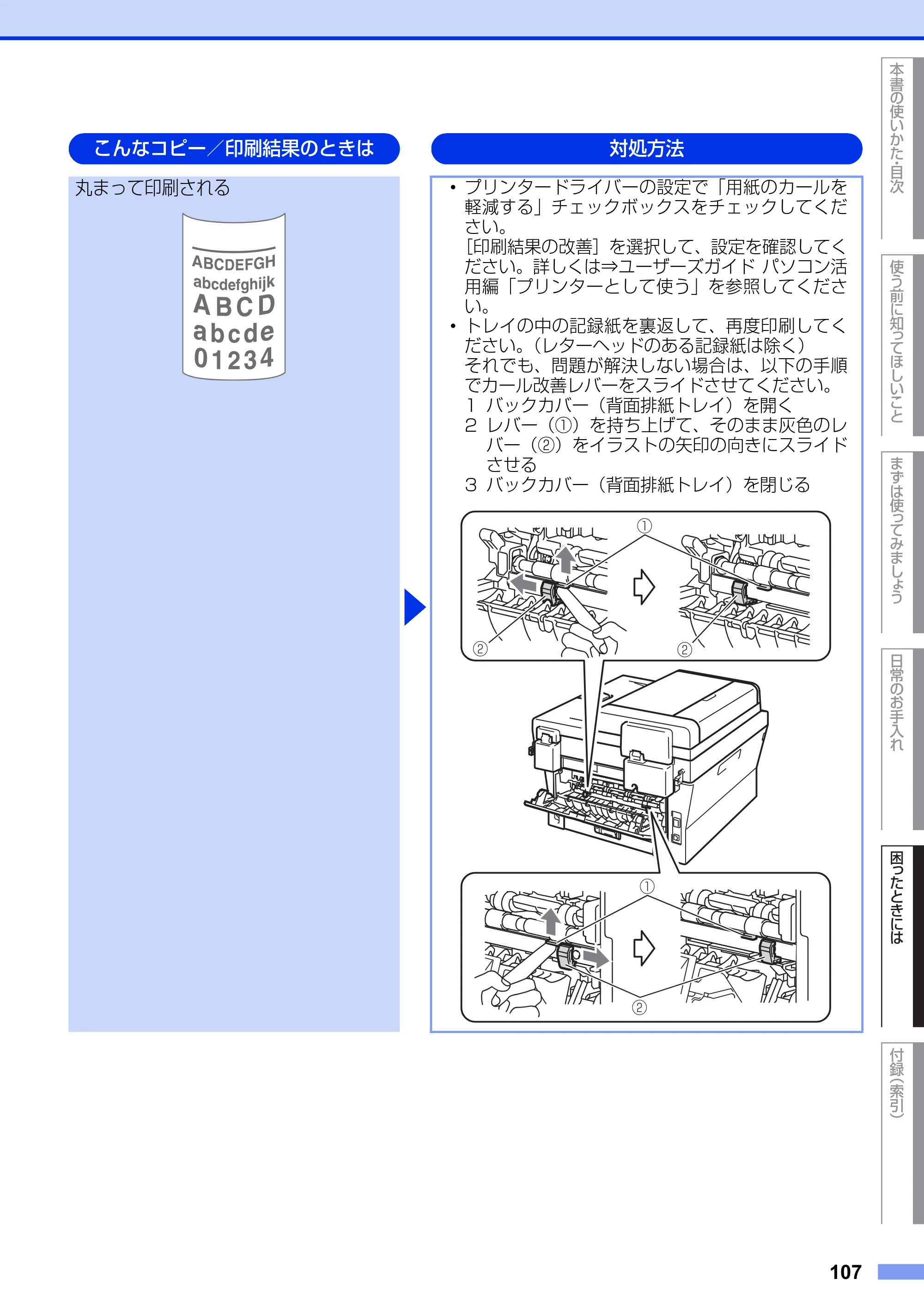ブラザー MFC-7460DN ユーザーズガイド ～基本編～ — 原本ページ — 107ページ