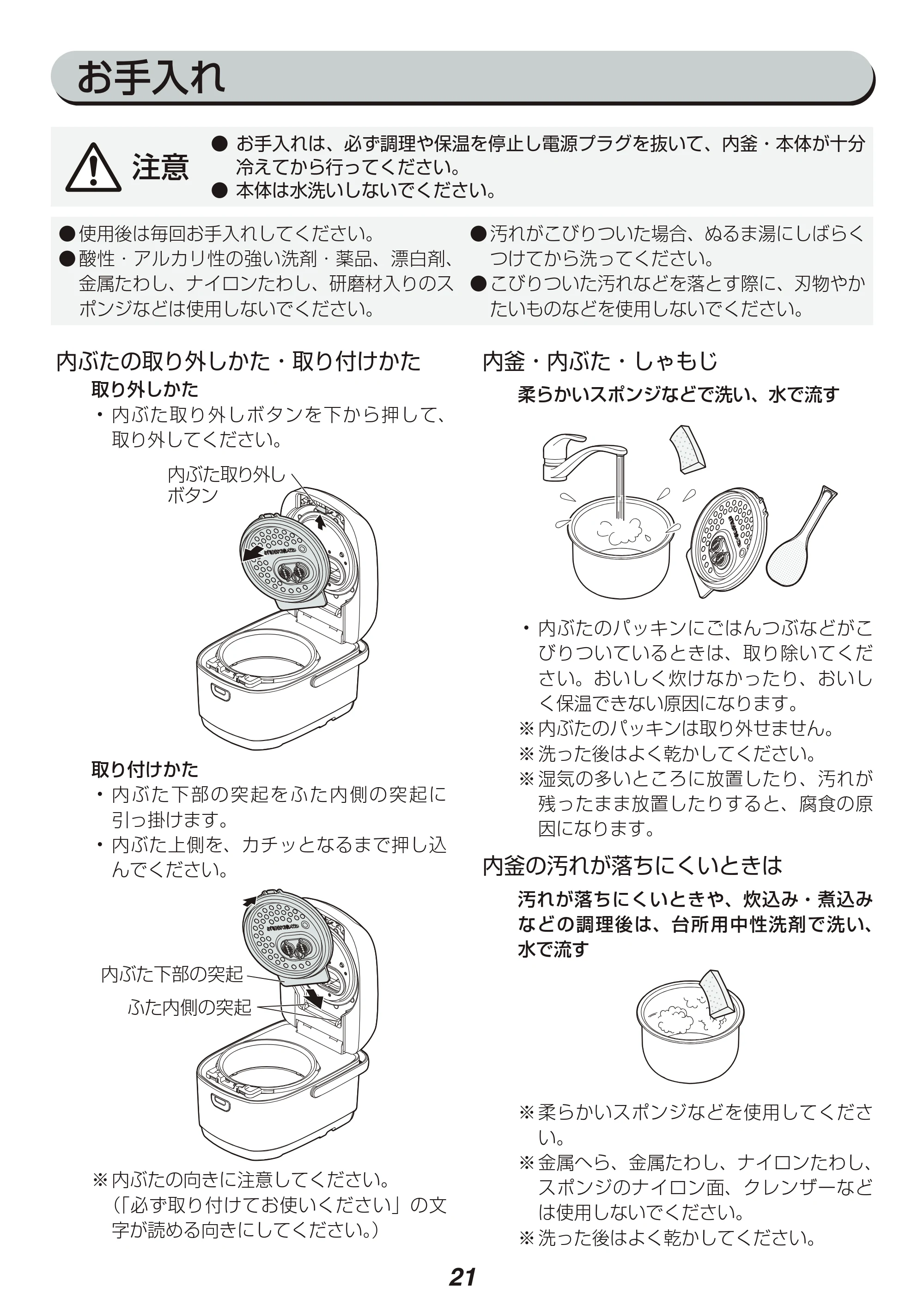 アイリスオーヤマ RC-PA50 取扱説明書 — 原本ページ — 21ページ