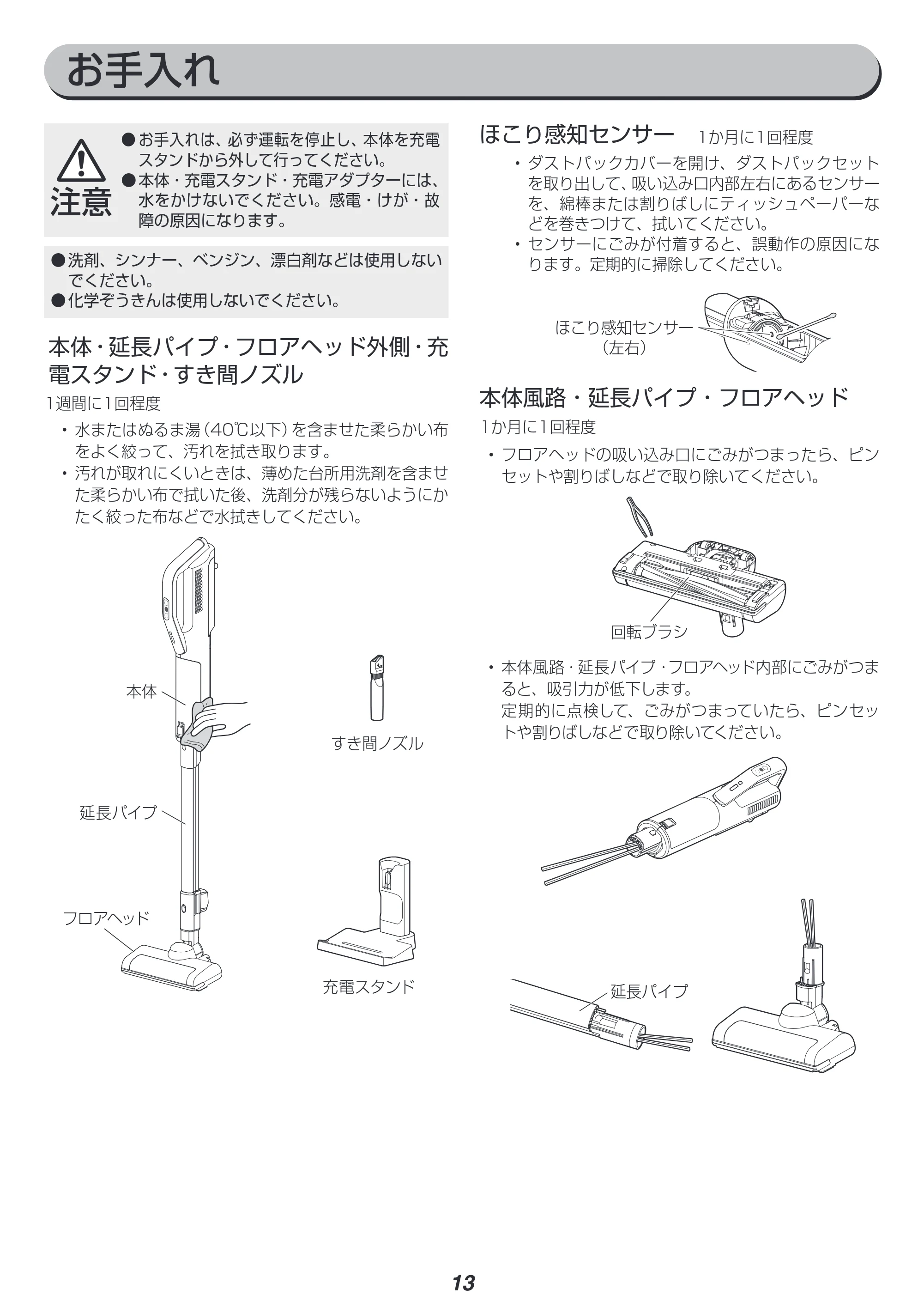 アイリスオーヤマ SBD-G3P 取扱説明書 — 原本ページ — 13ページ